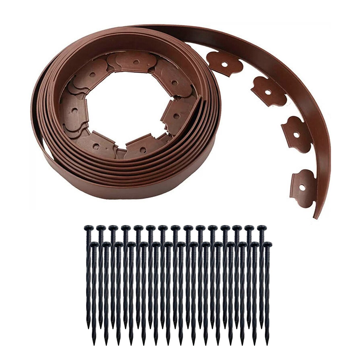 Landscape Edging Border With Spikes Simple Installation No Dig Weather-Resistant Versatile Design Flower Beds Garden