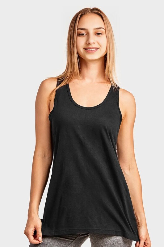 Sofra Ladies Loose Fit Jersey Tank Top