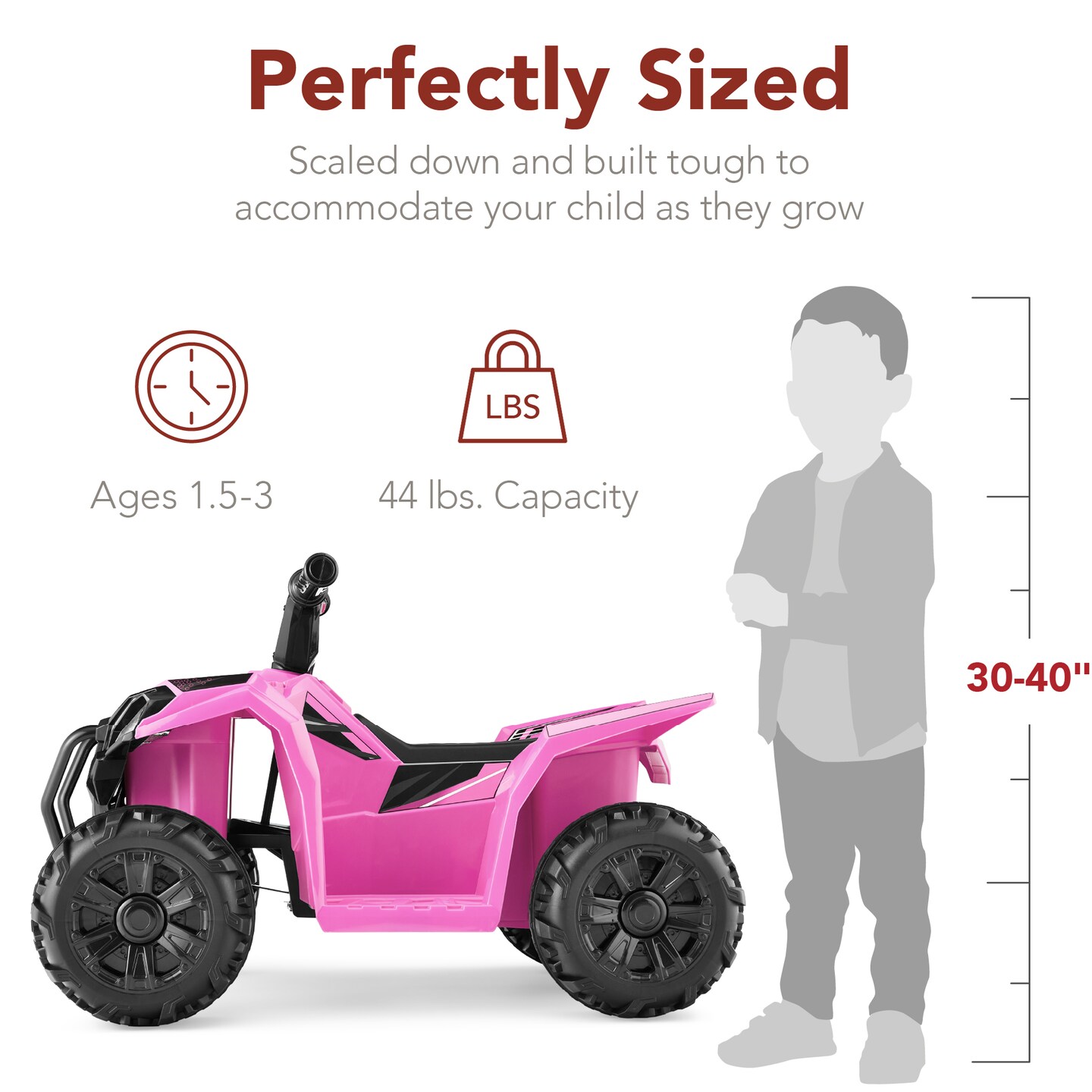 Best Choice Products 6V Kids Ride-On 4-Wheeler Quad ATV Car w/ 1.8mph Max Speed, Treaded Tires