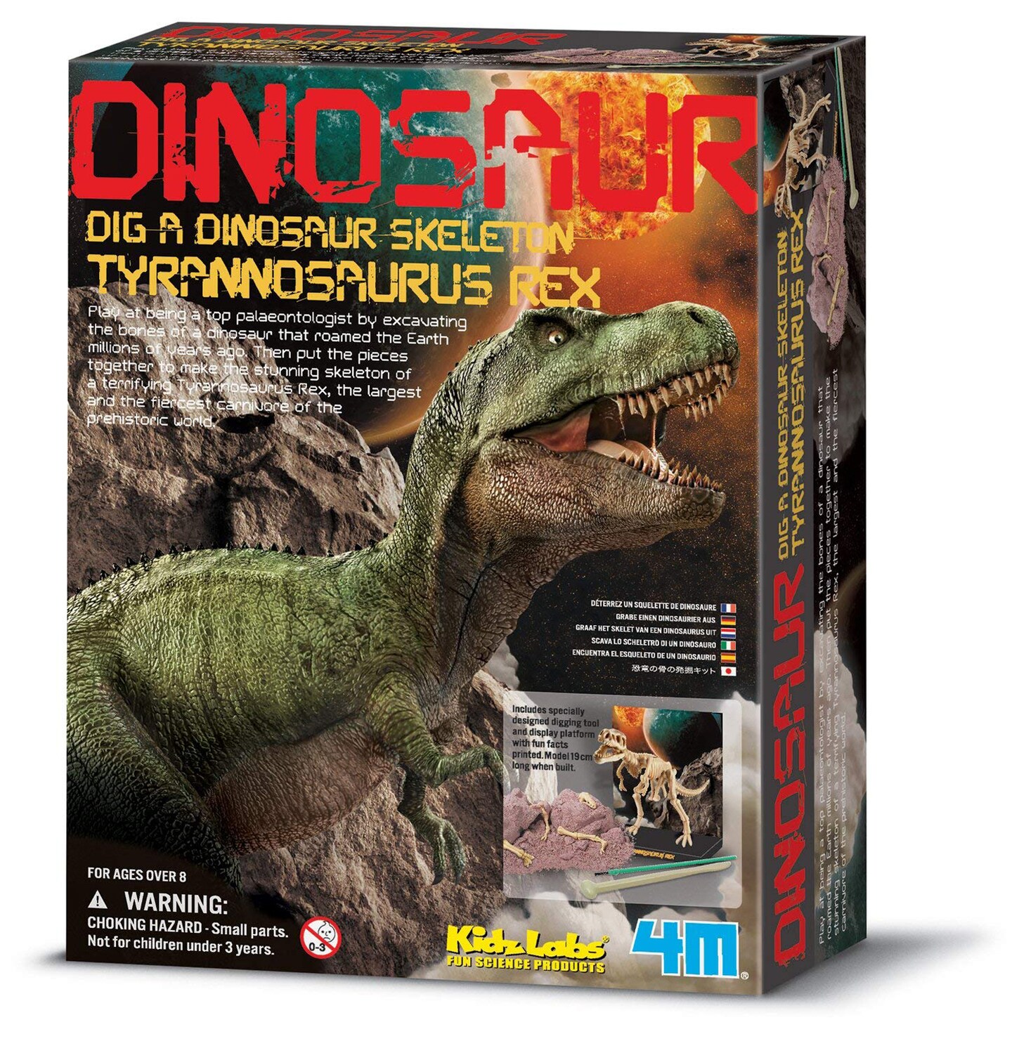4M Kidz Labs Dig A Dinosaur Tyrannosaurus Rex Skeleton