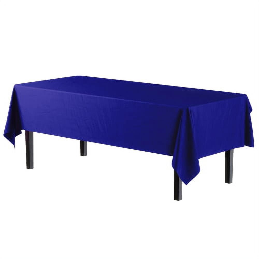 Exquisite 6-Pack Premium Plastic Tablecloth 54in. x 108in. Rectangle Plastic Table Cover