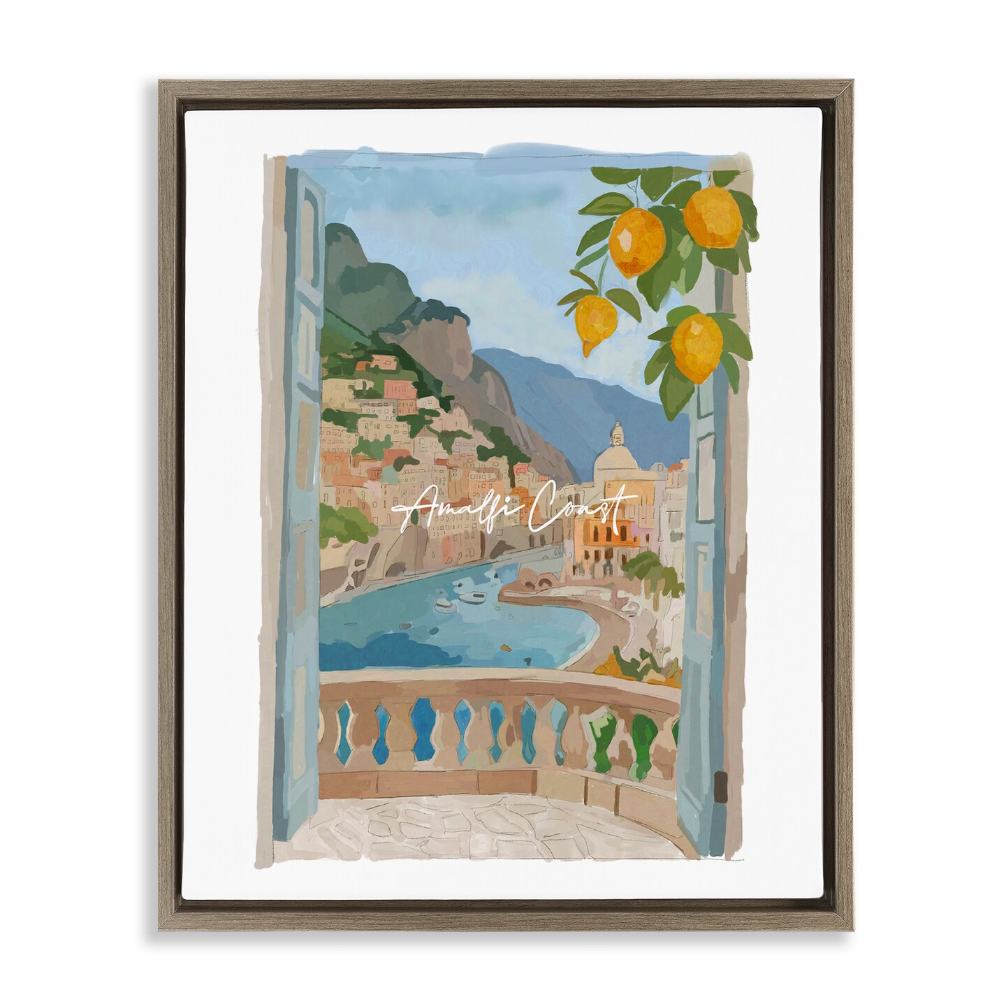 Stupell Industries Amalfi Coast Architecture Floating Frame By Amelia Noyes