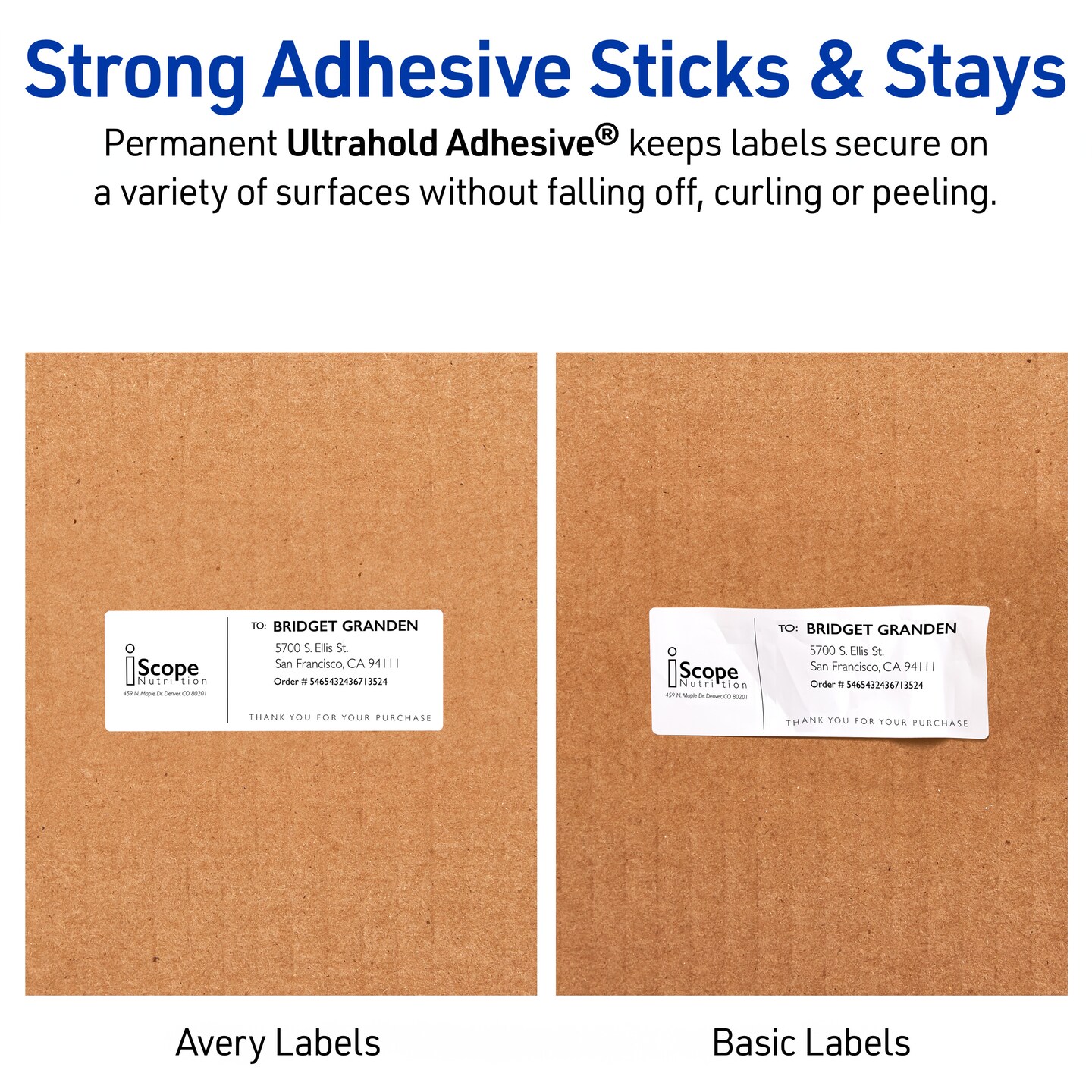 Avery Durable Waterproof Address Labels with Sure Feed Technology, 1-1/3" x 4", White, Laser Printer Compatible, 700 Blank Labels Total (5522)