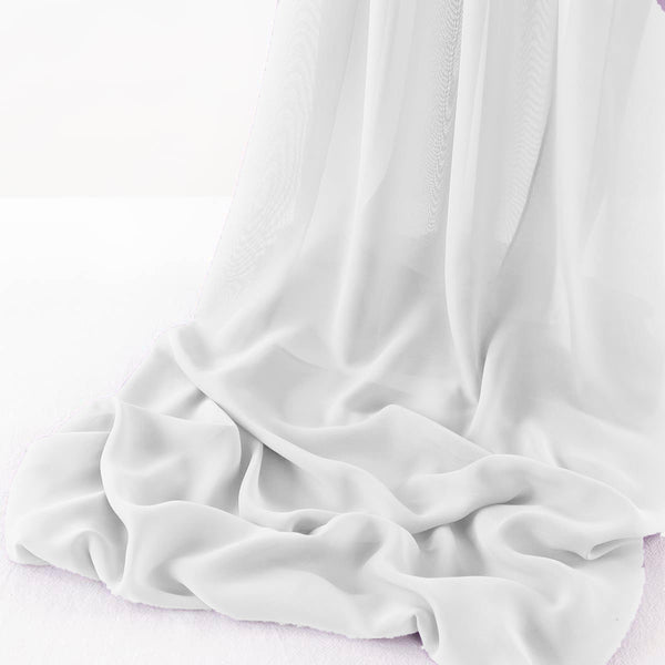 1 Yard Wool Dobby Chiffon Fabric Sheer Lightweight Draping Wedding Party Backdrops 58" Width