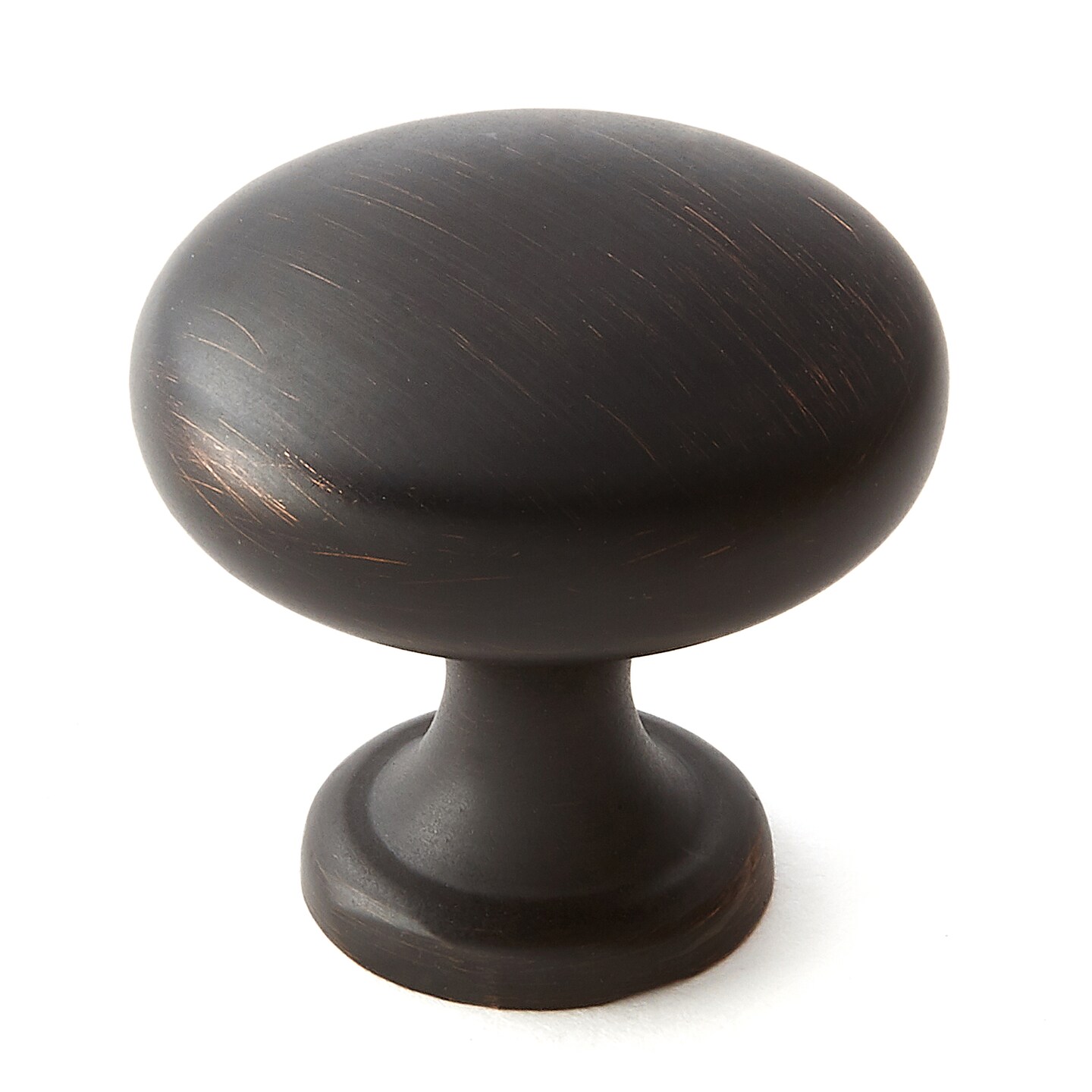 Cauldham Solid Round Kitchen Cabinet Knobs Pulls (1-1/8&#x22; Diameter) - Dresser Drawer/Door Hardware - Style R125 - Oil Rubbed Bronze