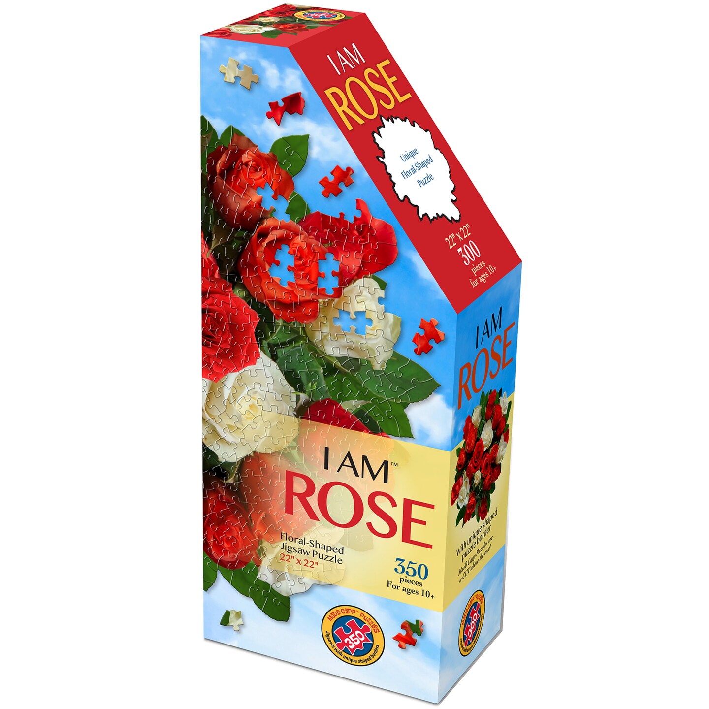 Madd Capp ROSE 350 Piece Jigsaw Puzzle For Ages 10 and up - 8003, Deluxe Five-Sided Tamperproof Box Fits on Bookshelf, Includes Educational Madd Capp Fun Facts &#x26; Gardening Tips