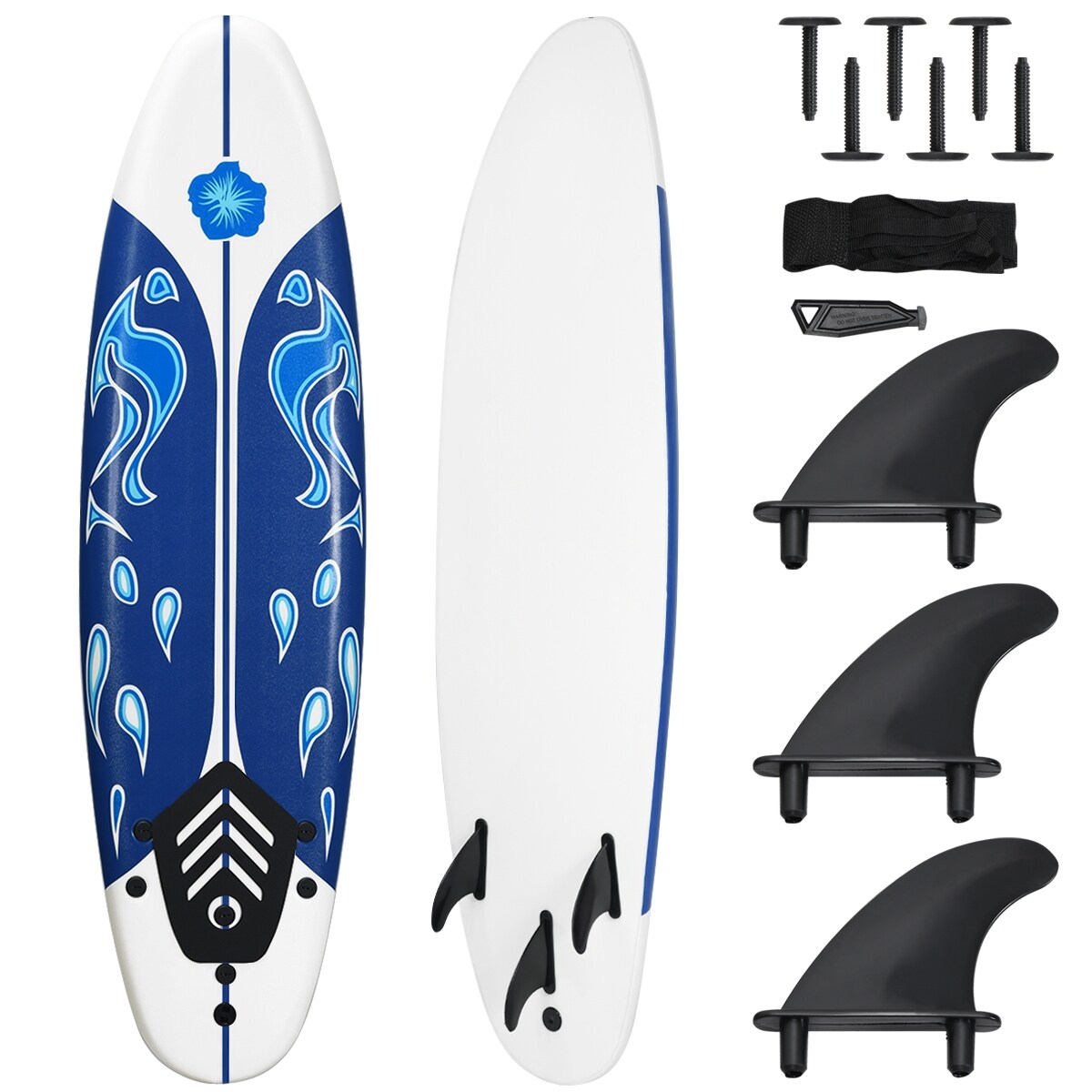 Foam Surfboard EPE EPS PP Lightweight Removable Fins