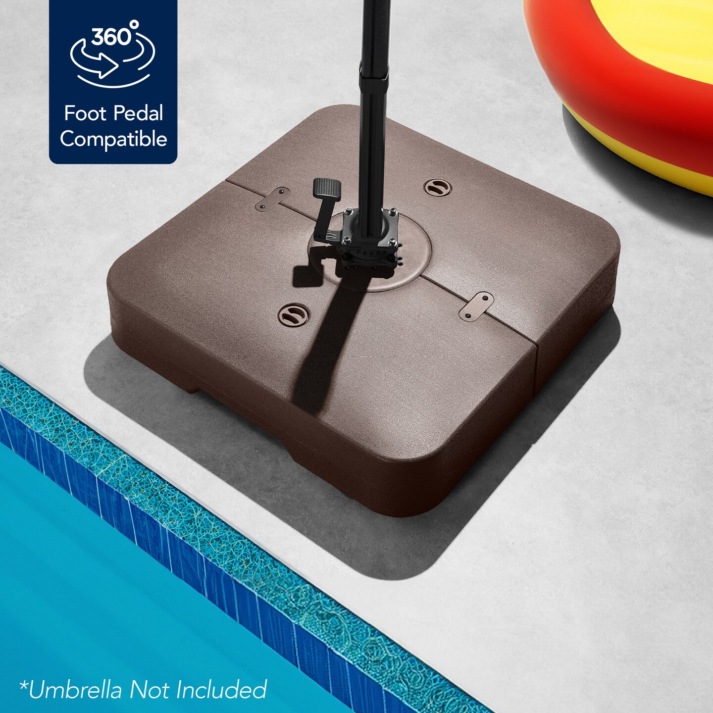 Best Choice Products 330lb Capacity Fillable Heavy-Duty Outdoor Cantilever Umbrella Base w/ Easy-Fill Spouts