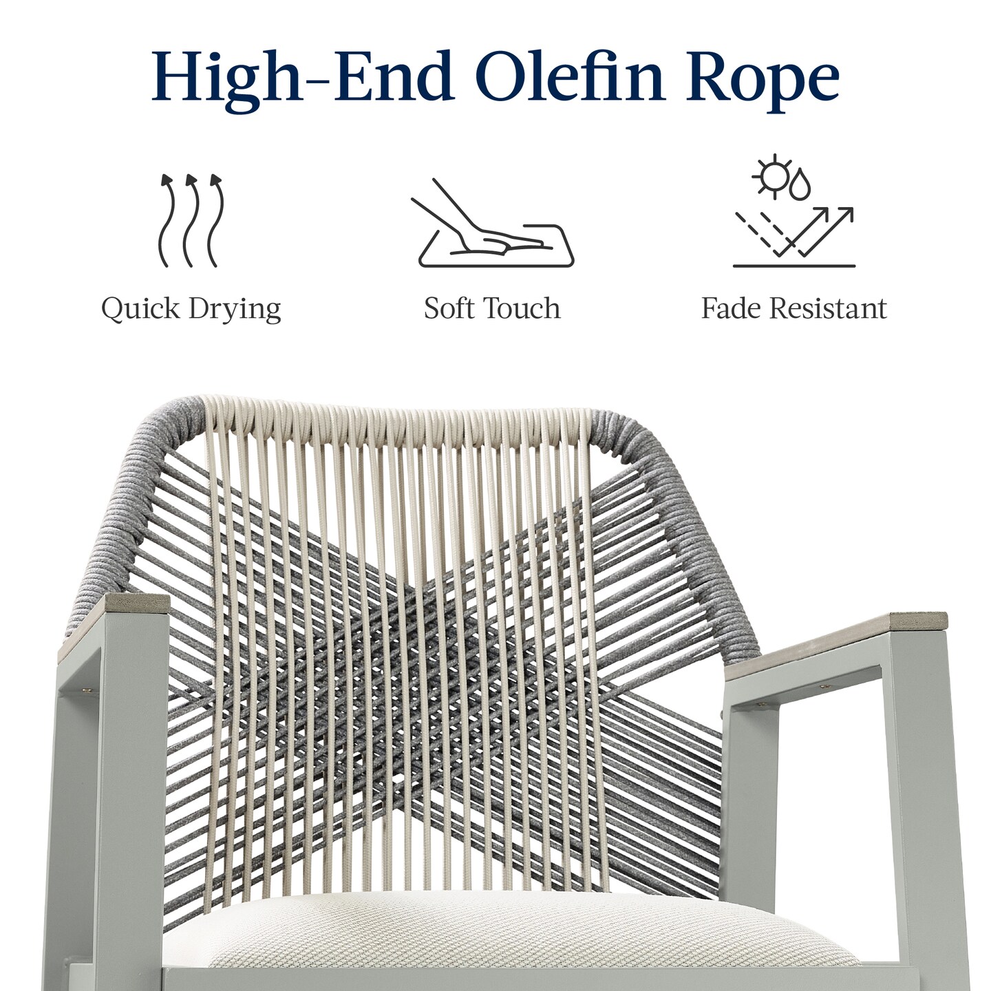 Best Choice Products Set of 2 Indoor/Outdoor Aluminum, Woven Rope Swivel Barstools w/ Armrests