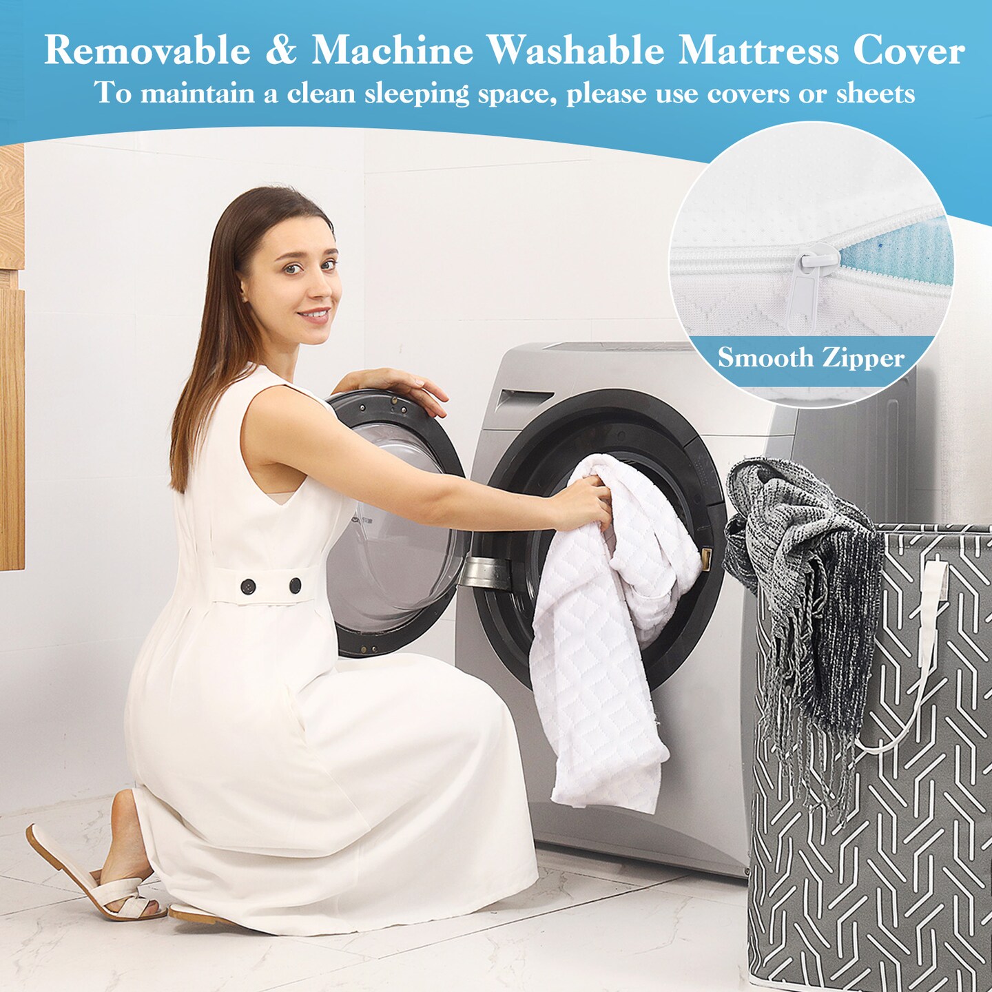 Gel Infused Memory Foam Mattress Topper Cooling Pressure Relief