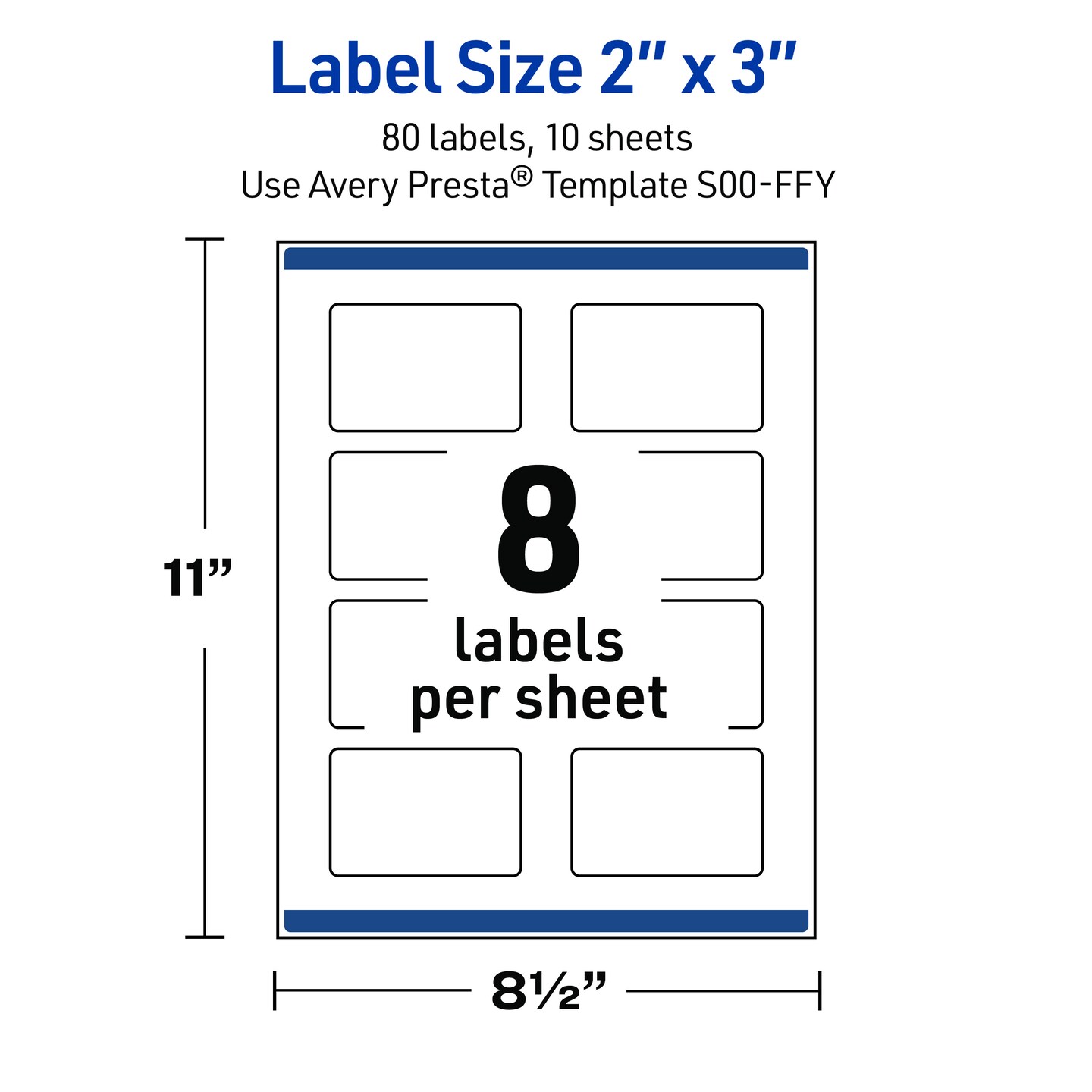 Avery Printable Labels with Sure Feed Technology, Rectangle, 2" x 3", Pre-Printed Red & Metallic Gold Gift Bow Design, Glossy White, Laser & Inkjet Compatible, 80 Total
