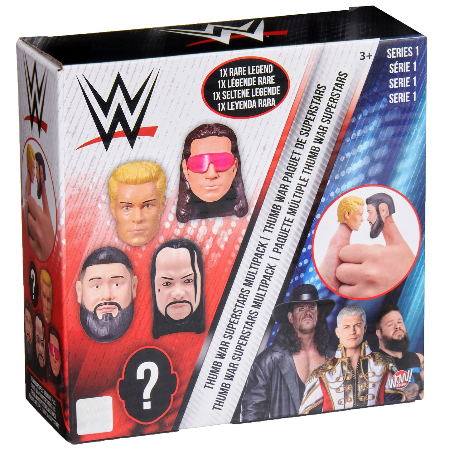 WWE: Thumb Wars: Superstars Multipack - 5 Characters, 1.5&#x22; Finger Wrestling Champions, Mini Competitive Pinning Battle, Novelty Toy, Kids-Fans Age 3+
