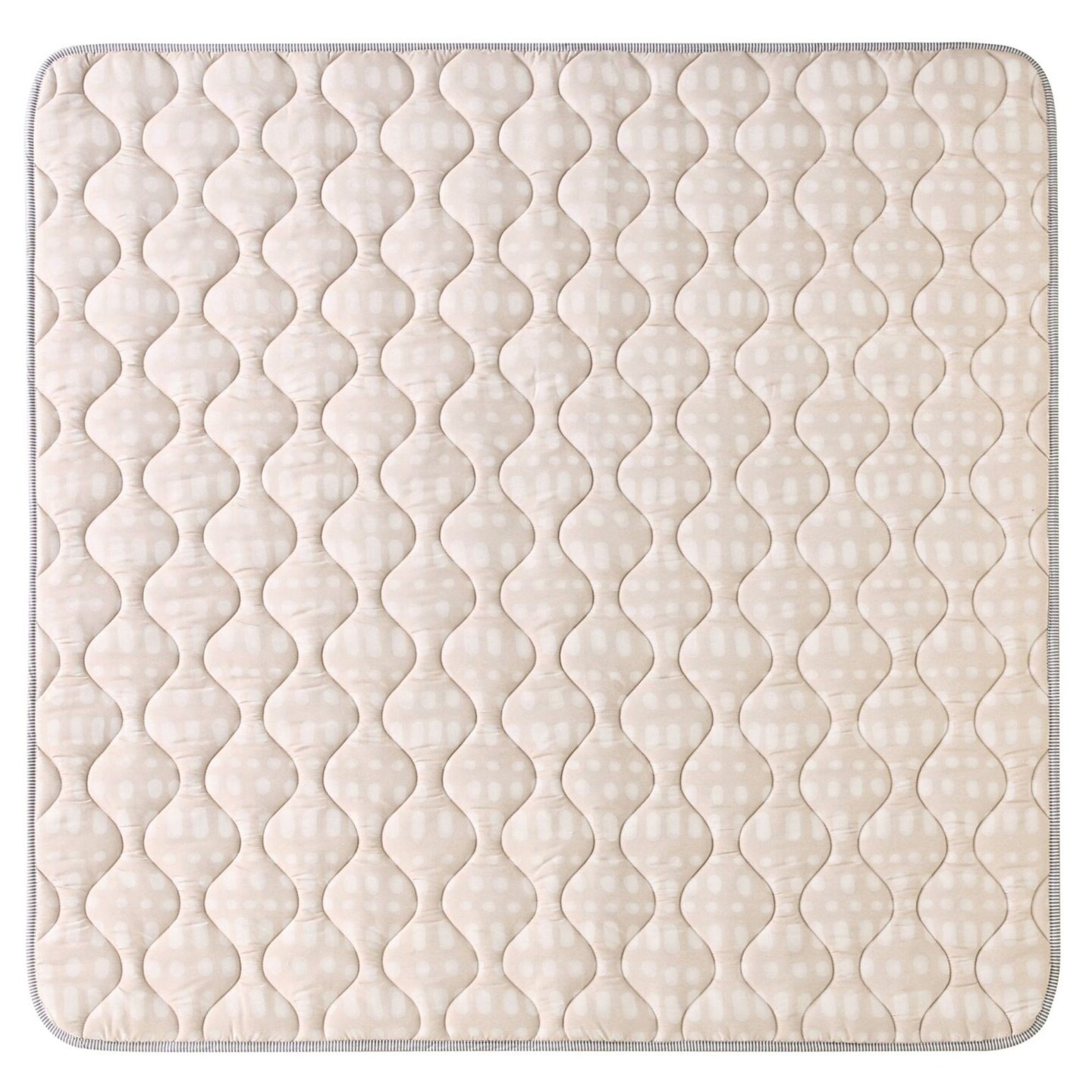 Hakuna Matte: Quilted Playmat: Beige - 50&#x22; Square, Soft Padded Floor Blanket, Baby Nursery, Non-Slip Backing, Crawling &#x26; Playing, Babies &#x26; Toddlers