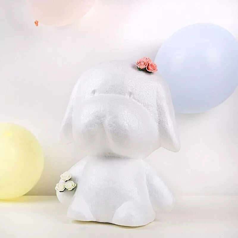 12" White 3D Puppy Craft Foam DIY Arts Party Decoration Events Supplies