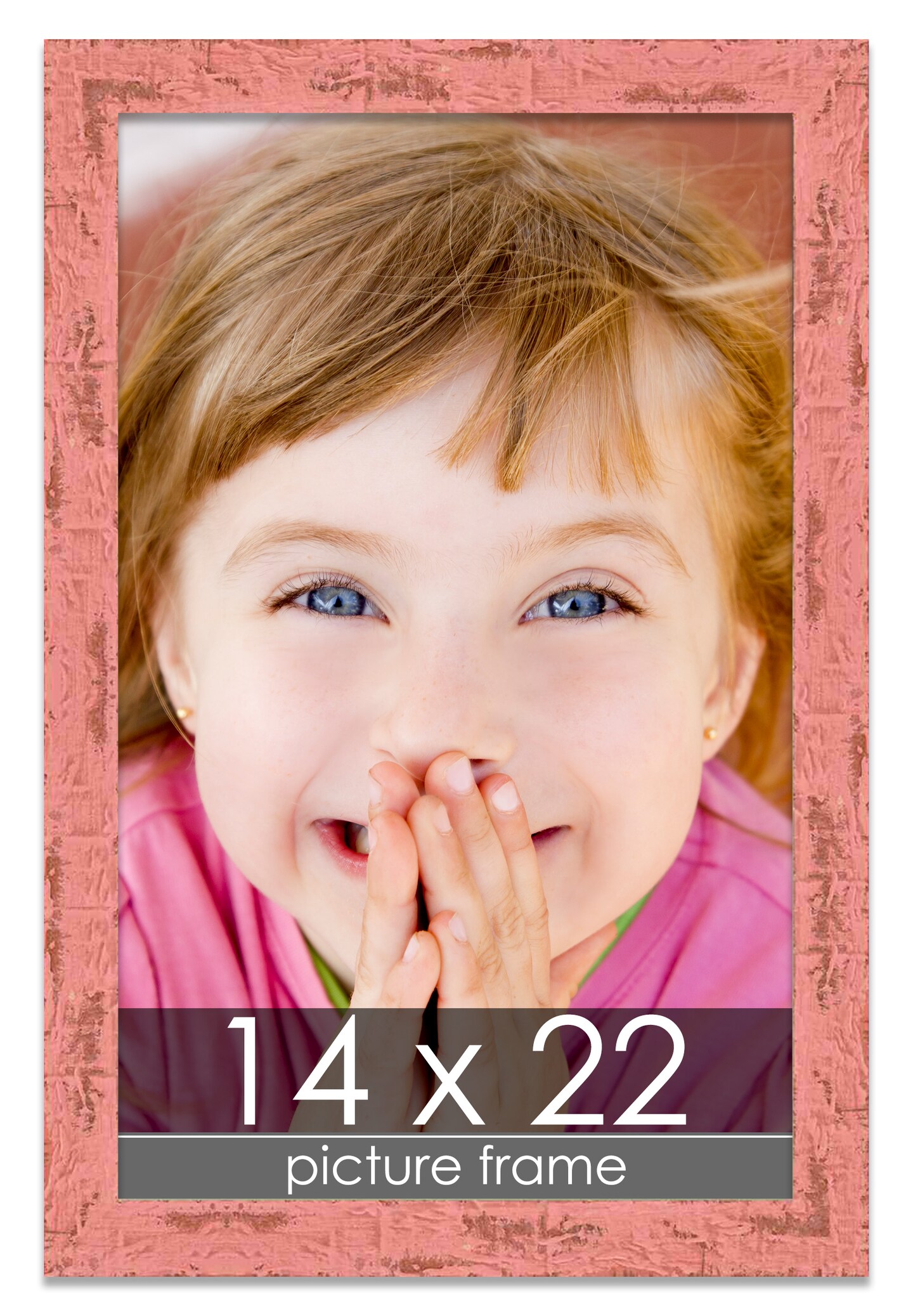 Shabby Chic Pink Picture Frame - UV Acrylic, Foam Board Backing