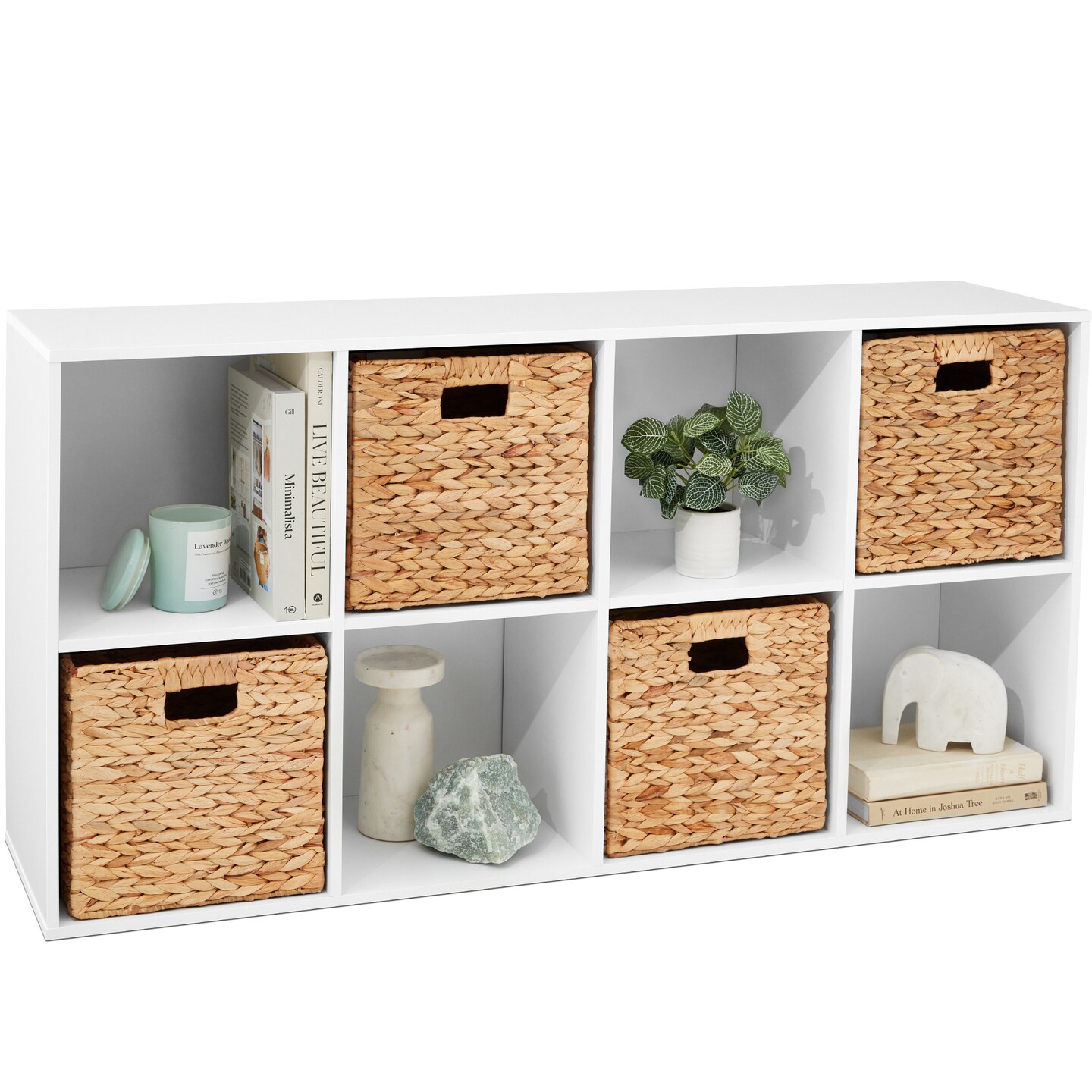 Best Choice Products 8-Cube Bookshelf, 13.5in Display Storage System, Organizer w/ Removable Back Panels