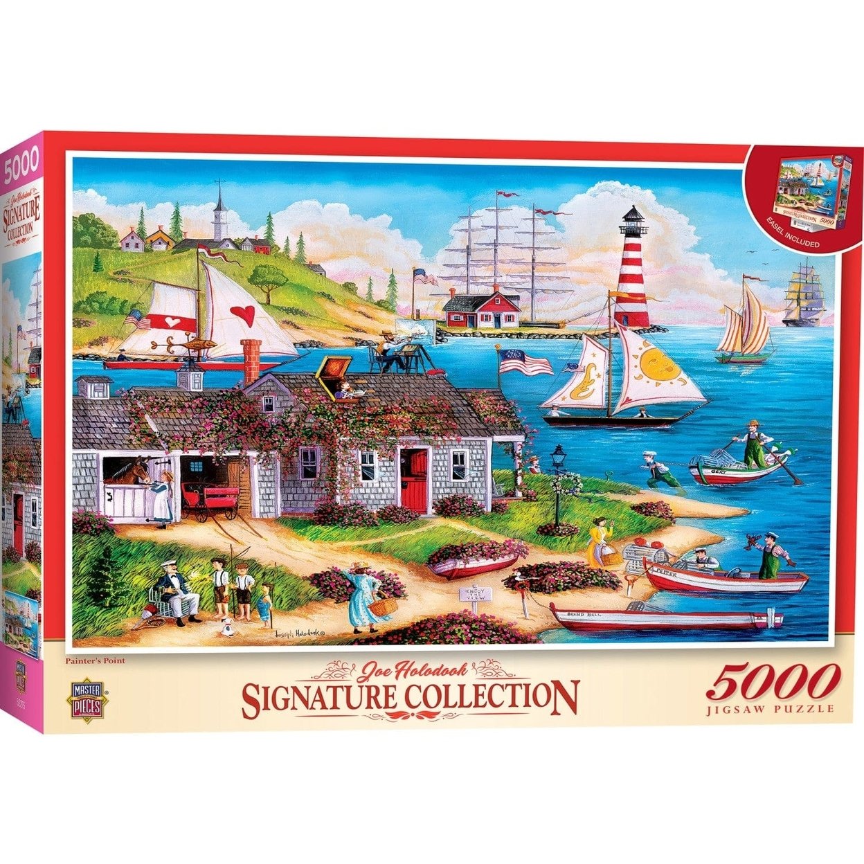 Masterpieces 5000 Piece Jigsaw Puzzle Painters Point 40X60 Inch Flawed
