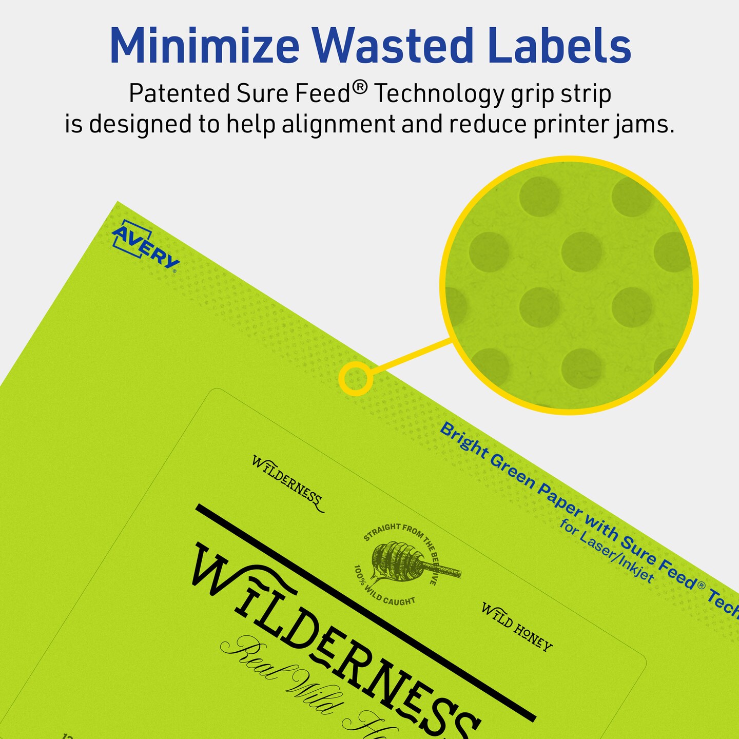 Avery Bright Green Paper Labels, 4&#x22; x 5&#x22; Rectangle