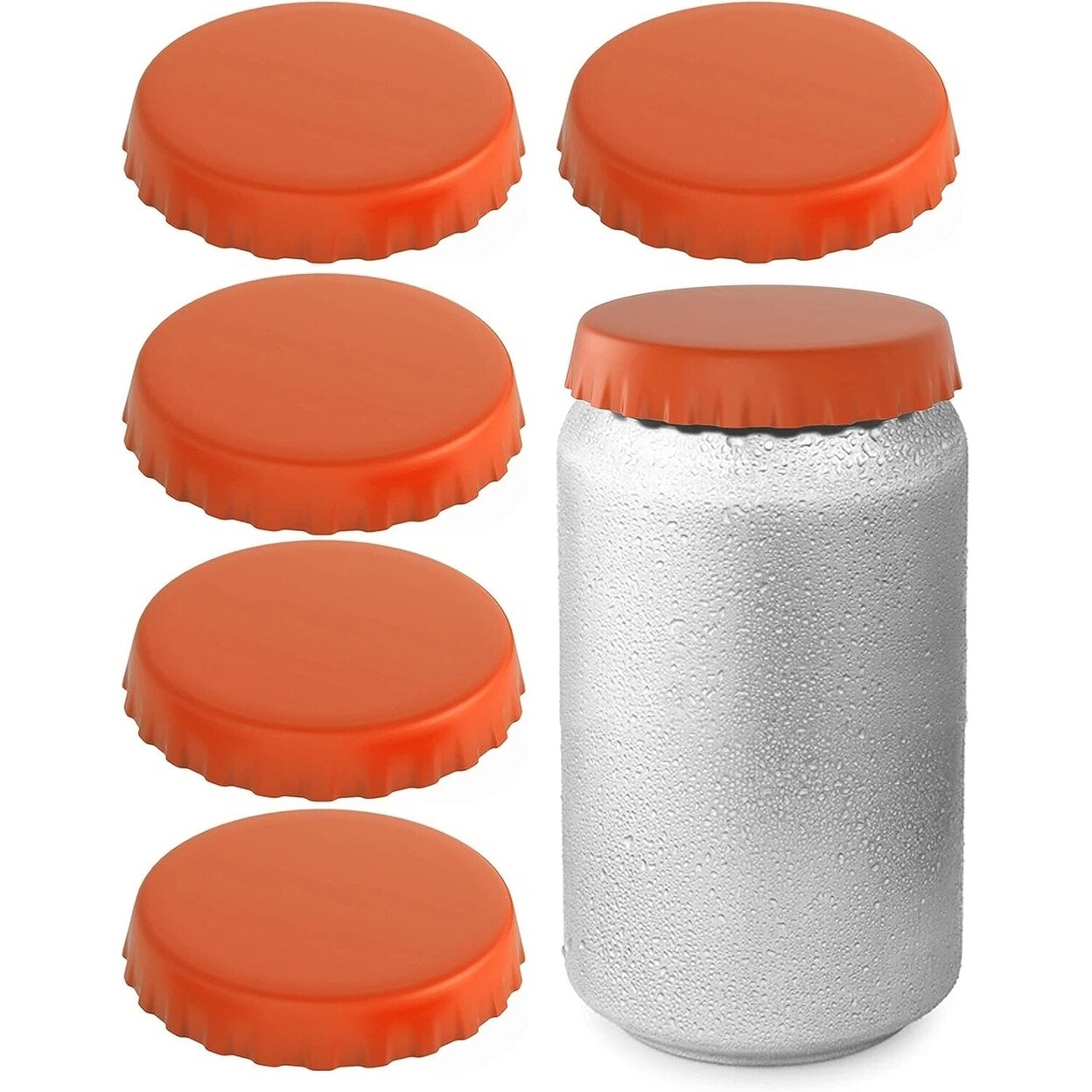 6-Pack: Silicone Can Lids Fits Standard Soda Cans