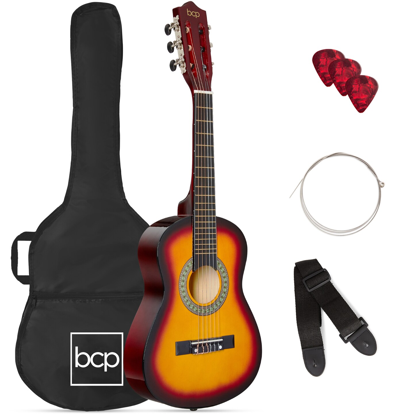 Best Choice Products 30in Kids Acoustic Guitar Beginner Starter Kit with Strap, Case, Strings