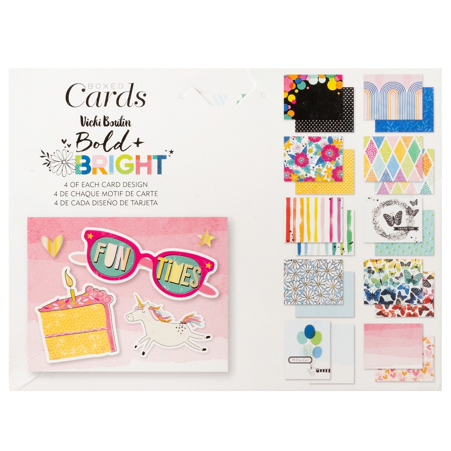 American Crafts A2 Cards W/Envelopes (4.375"X5.75") 40/Box-Vicki Boutin Bold And Bright