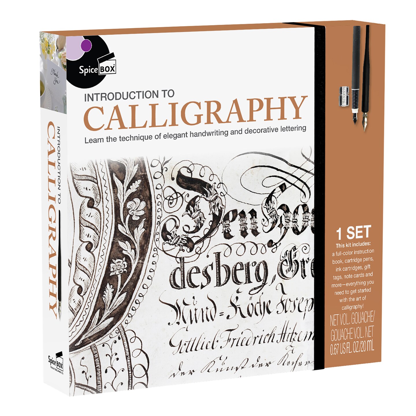SpiceBox Introduction to Calligraphy Kit - Unleash Your Inner Artist and Master the Art of Beautiful Writing