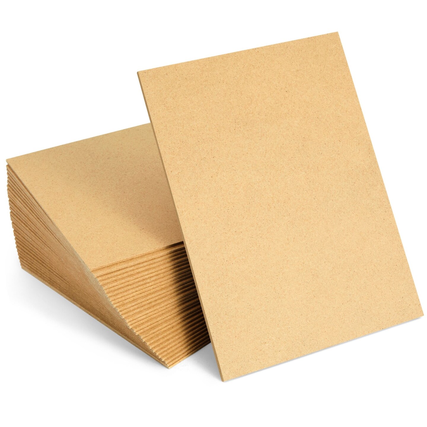 30 Sheets Thin MDF Wood Boards for Crafts, 2mm Medium Density Fiberboard (6 x 8 In, Brown)