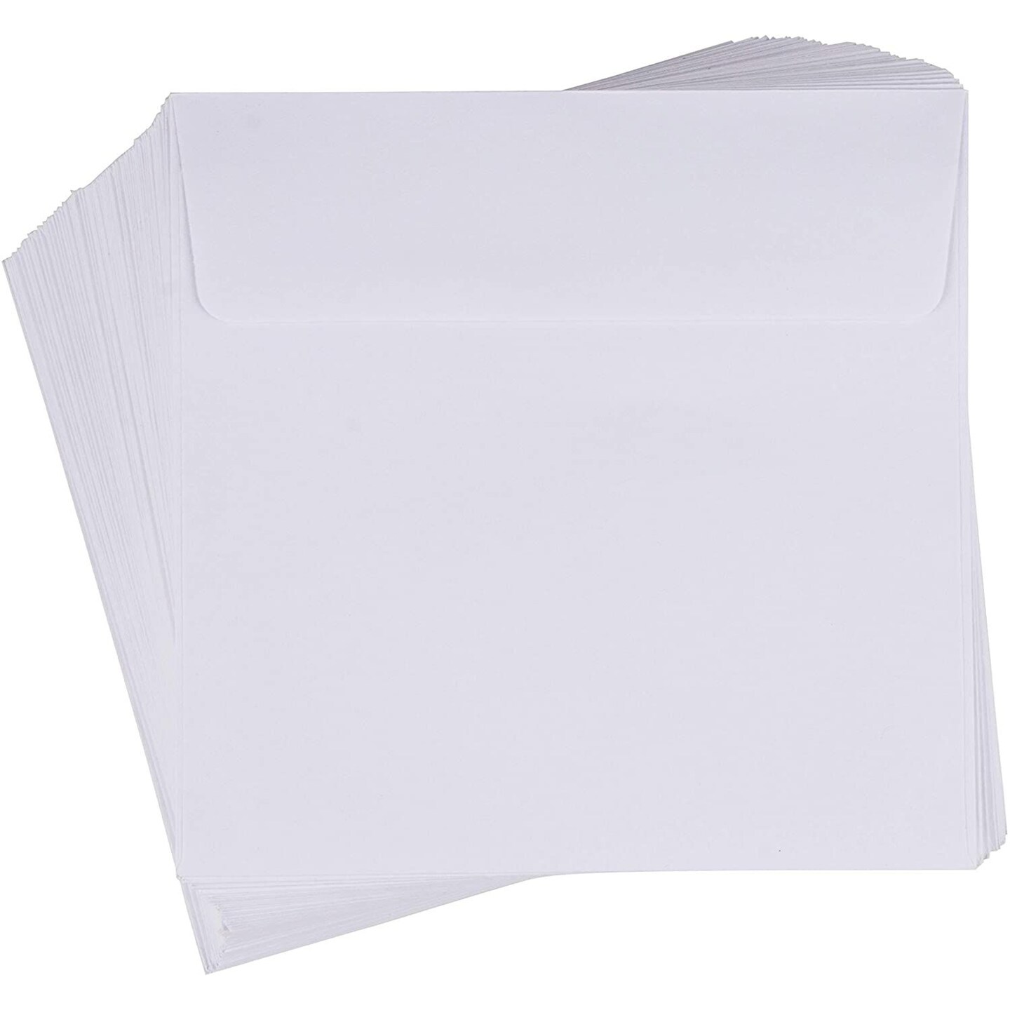 60 Pack White Square Envelopes, 5.5 x 5.5 Square Flap Envelopes for Invitations, Announcements, Photos, Weddings, &#x26; Thank You Notes, 120 GSM Paper