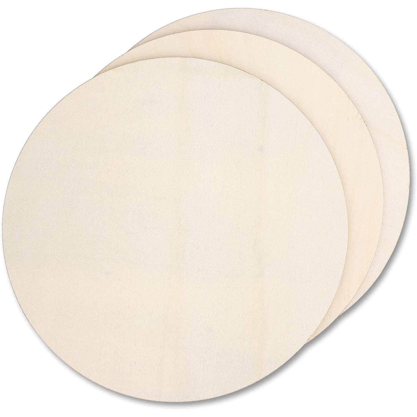 3 Pack Unfinished Wood Cutouts 12&#x22; Diameter, 0.2&#x22; Thick Wooden Round Circle Shape Wood Craft Natural Rustic Laser Cut Out Wood Pieces for Crafts Paintable Home Decoration DIY Supplies Party
