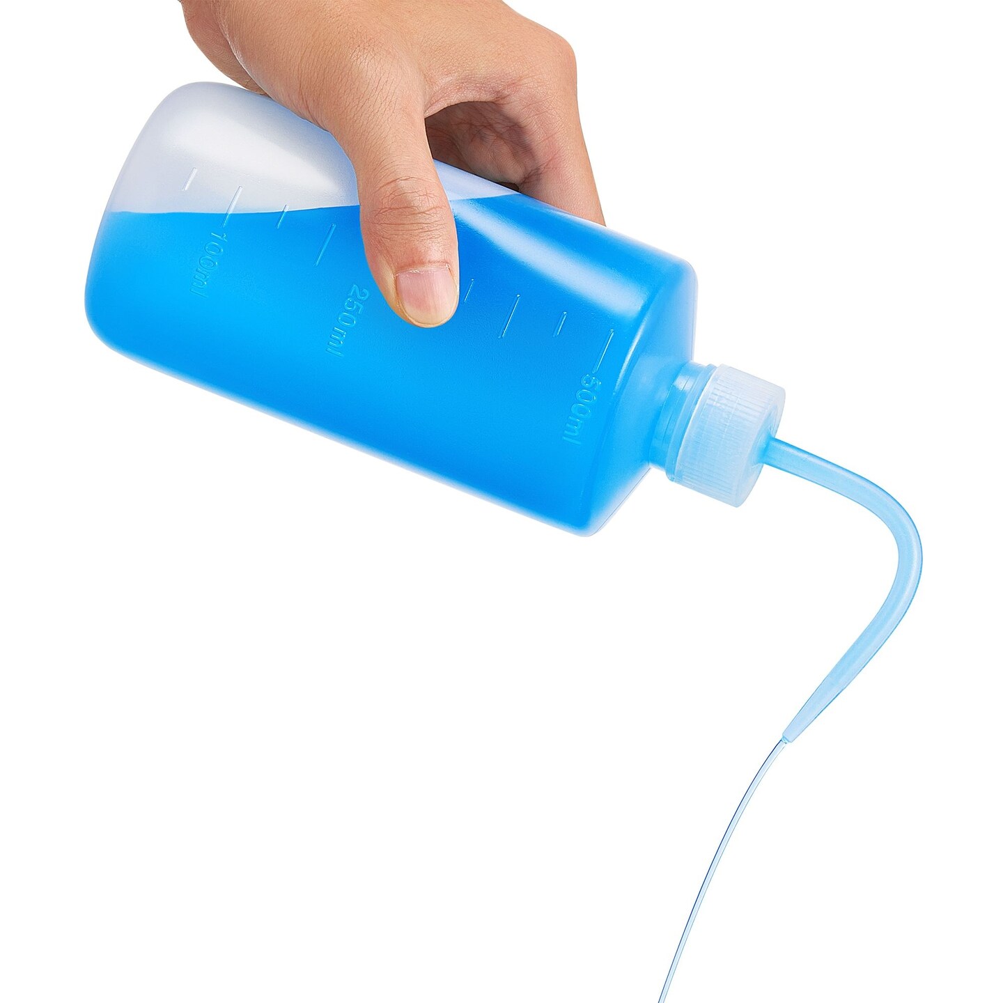 3-Pack Plastic Squeeze Bottles, Squirt Container with Angle Bent Tip, 16 oz