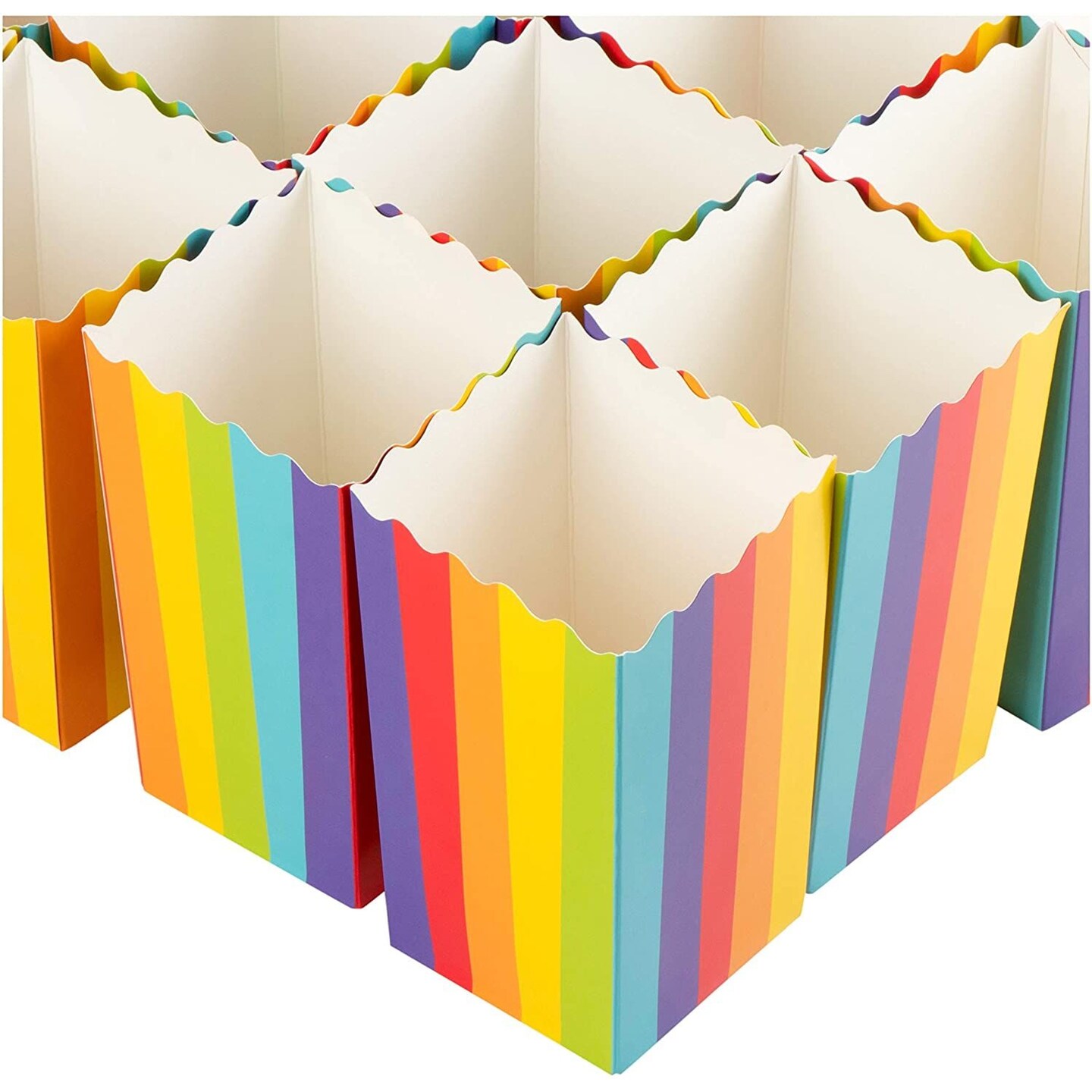 Mini Rainbow Popcorn Party Favor Boxes (100 Pack)
