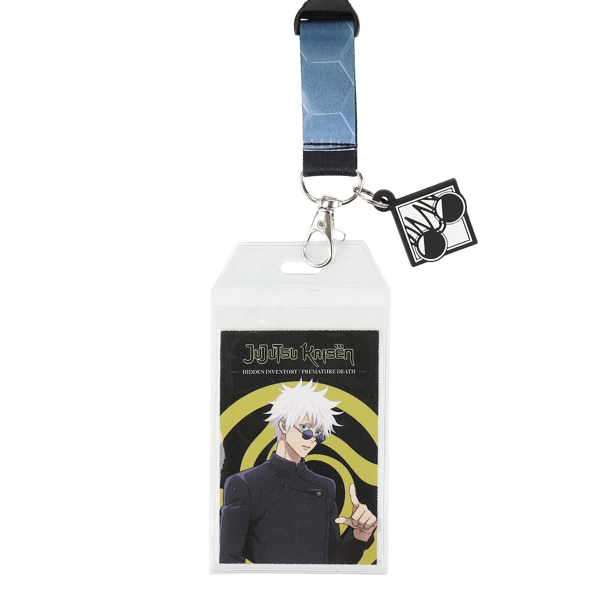 Jujutsu Kaisen Satoru Gojo 22-inch Lanyard with Clear ID Sleeve and Rubber Charm