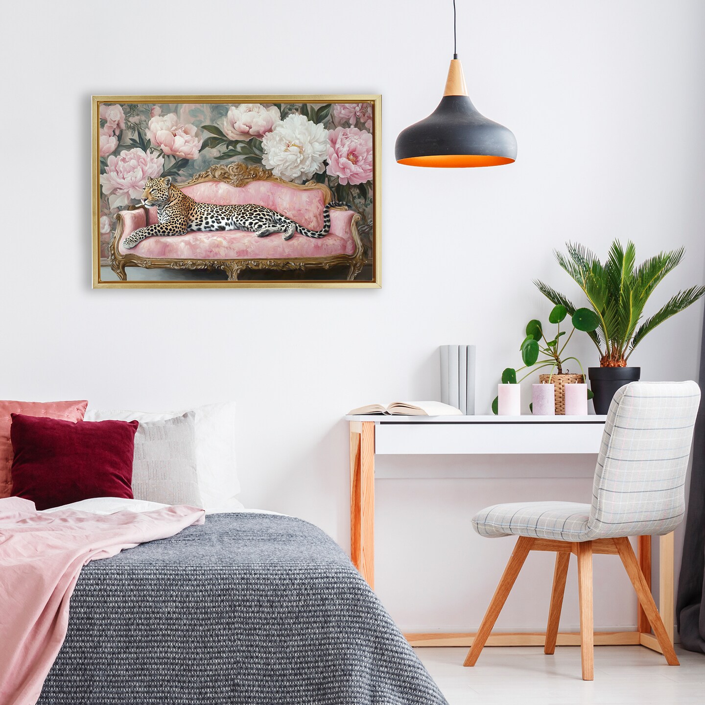 Stupell Industries Where The Leopard Dreams Floating Frame, design by Tina LeCour