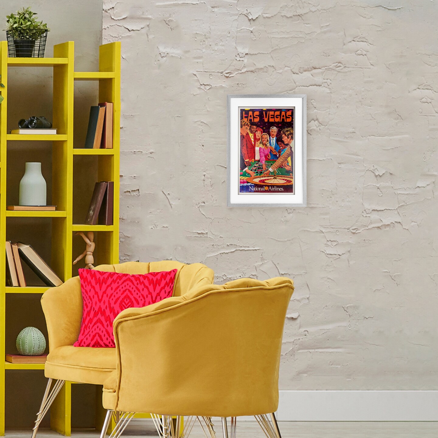Stupell Industries Vintage Las Vegas Casino Framed Print Under Glass, design by Vintage Posters
