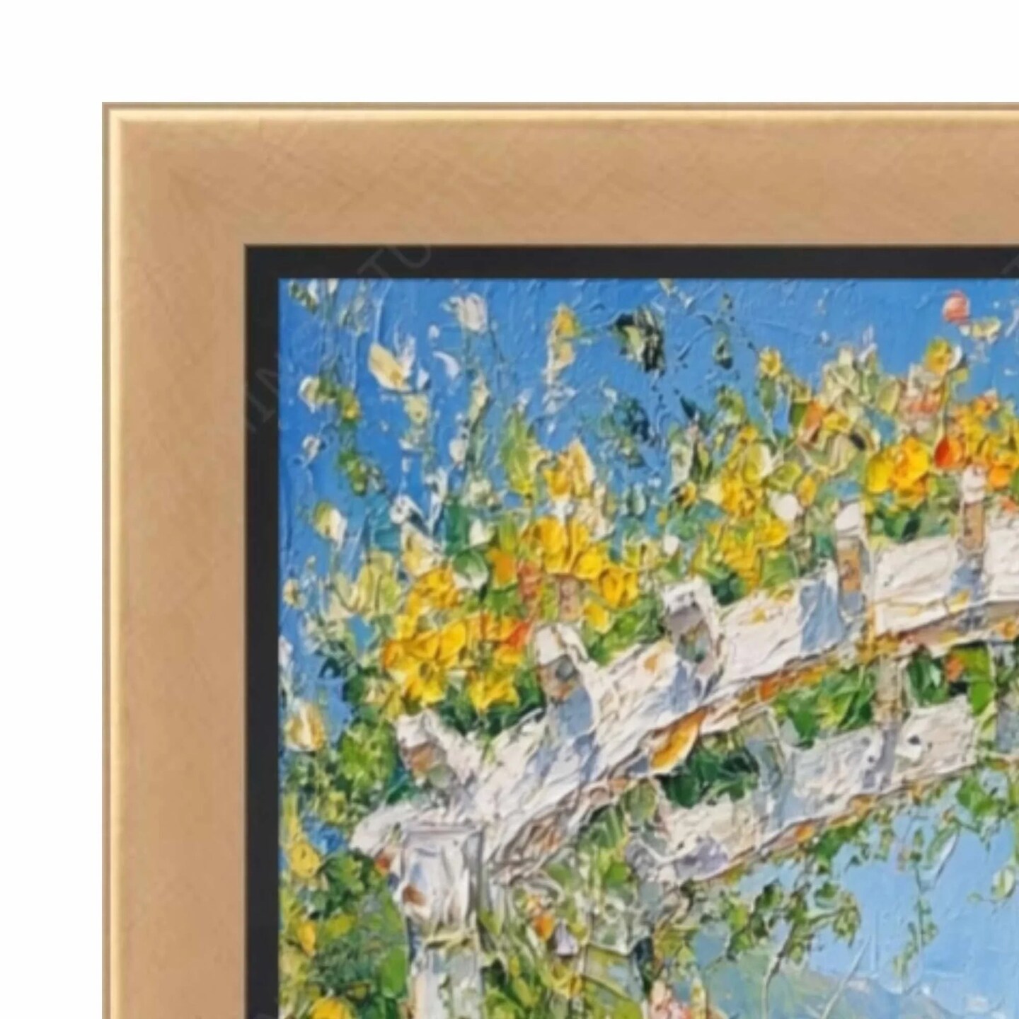 Contemporary Gold With Black Picture Frame 11x16 frame