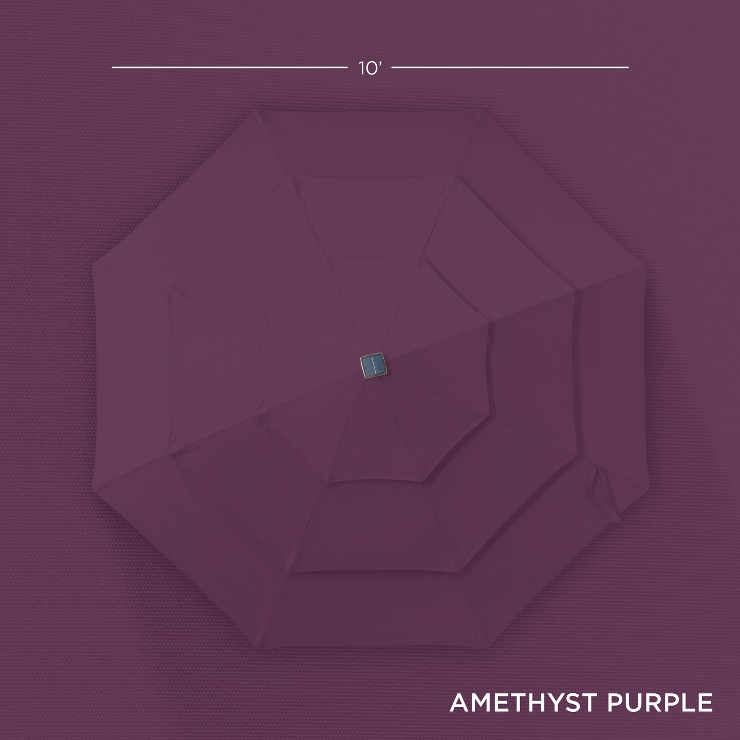 Best Choice Products 10ft 3-Tier Solar Patio Umbrella w/ 24 LED Lights, Tilt Adjustment, Easy Crank