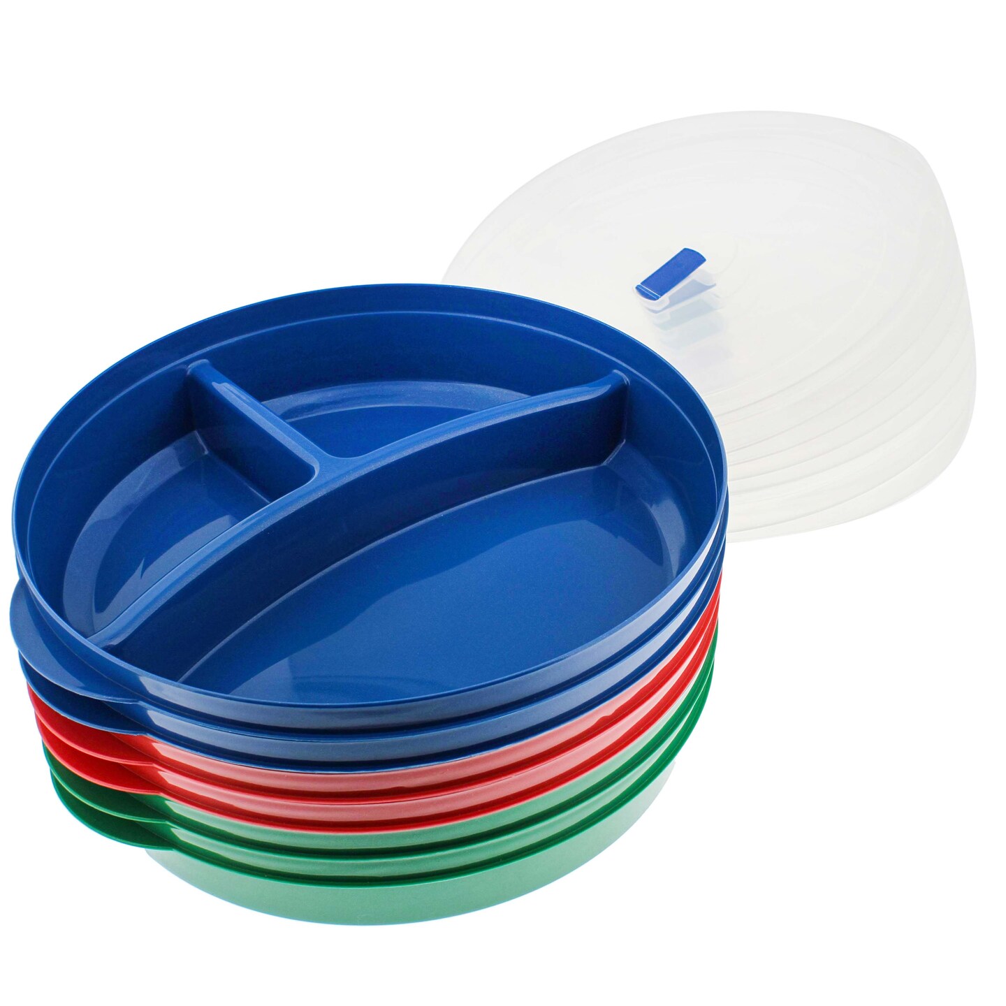 Potted Pans Food Storage Containers with Lids - 6pk 3 Section Meal Prep Boxes