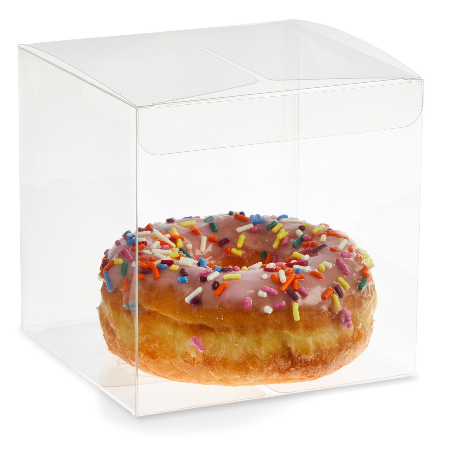 30-Pack Clear Gift Boxes - 4x4x4 In Square Plastic Transparent Favor Boxes for Wedding, Baby Shower, Birthday Party