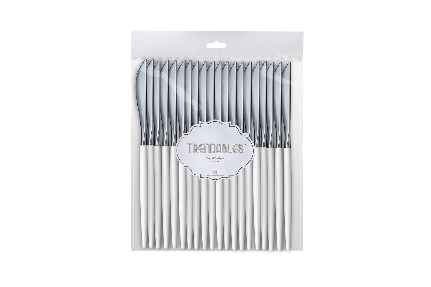 Trendables Two-Toned Disposable Plastic Cutlery – Choose 120 Count Two toned Forks,Plastic Spoons, or Disposable plastic Knives – Elegant Heavy Duty Utensils for Parties, Weddings, Birthdays, Dinner Buffets, Holidays, and Everyday plastic silverware