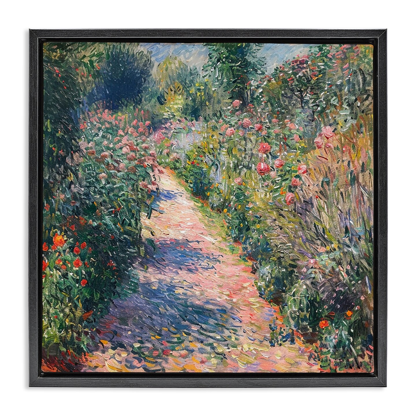 Stupell Industries Impressionist Wildflower Path Floating Frame, design by LSR Creative Studio