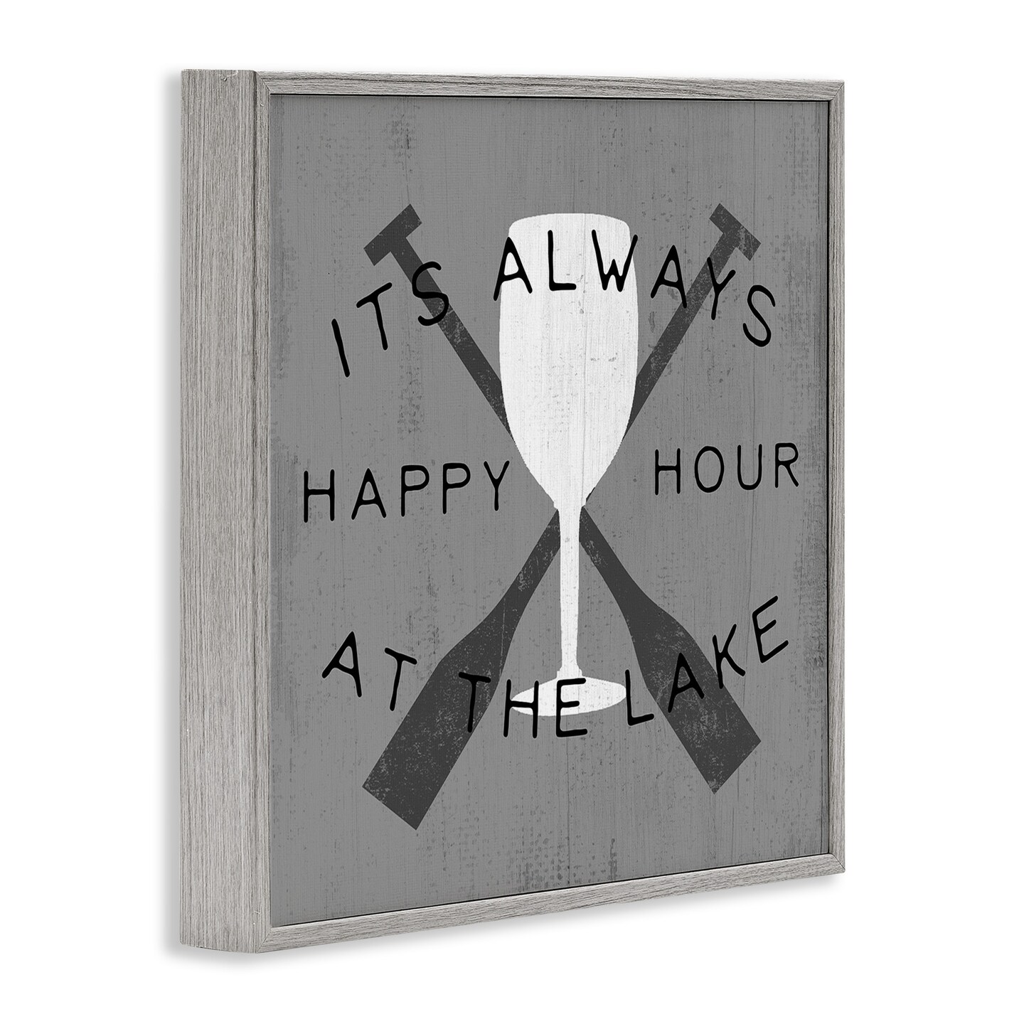 Stupell Industries Always Happy Hour At Lake Framed Giclee Art