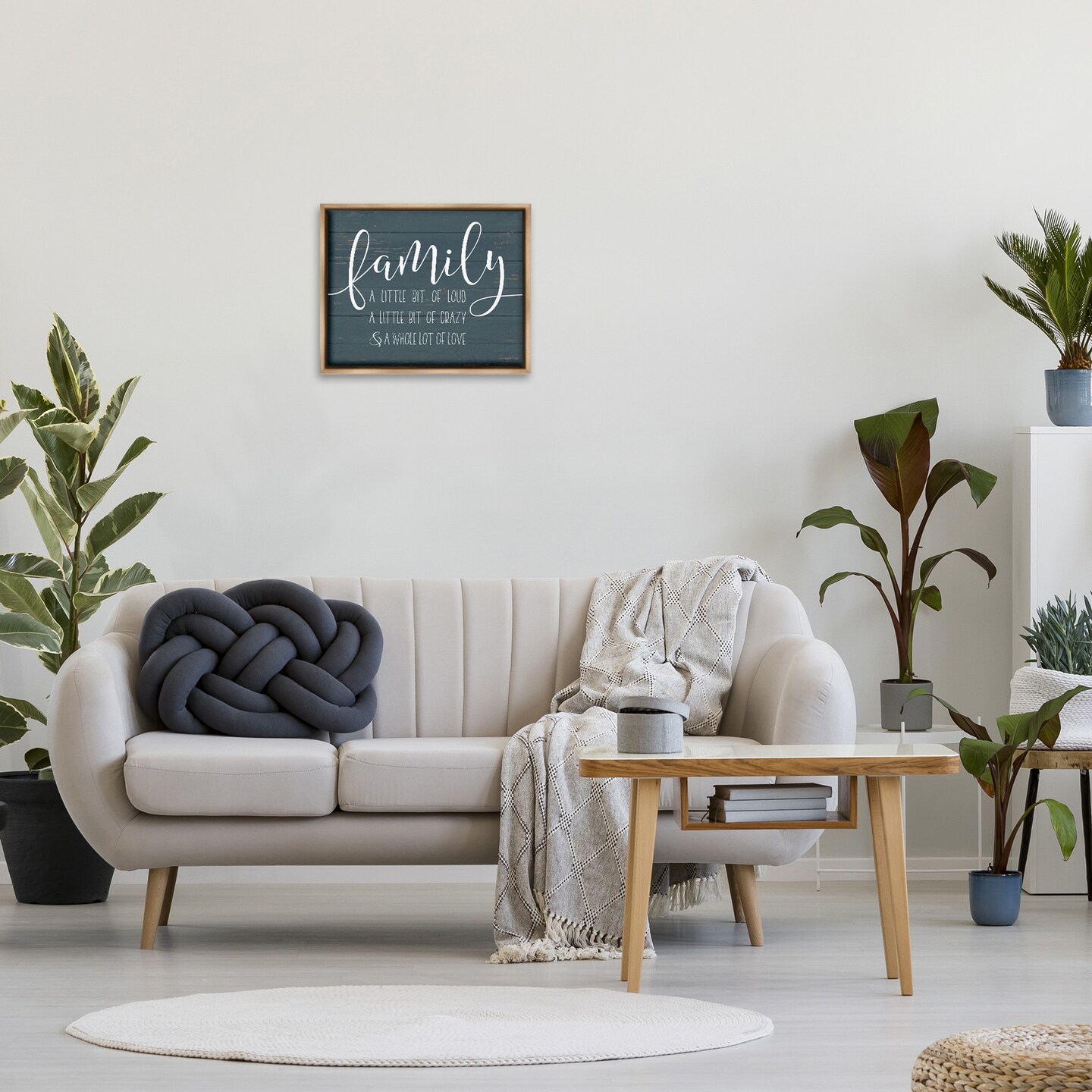 Stupell Industries Family Loud Crazy Love Framed Floater Canvas Wall Art
