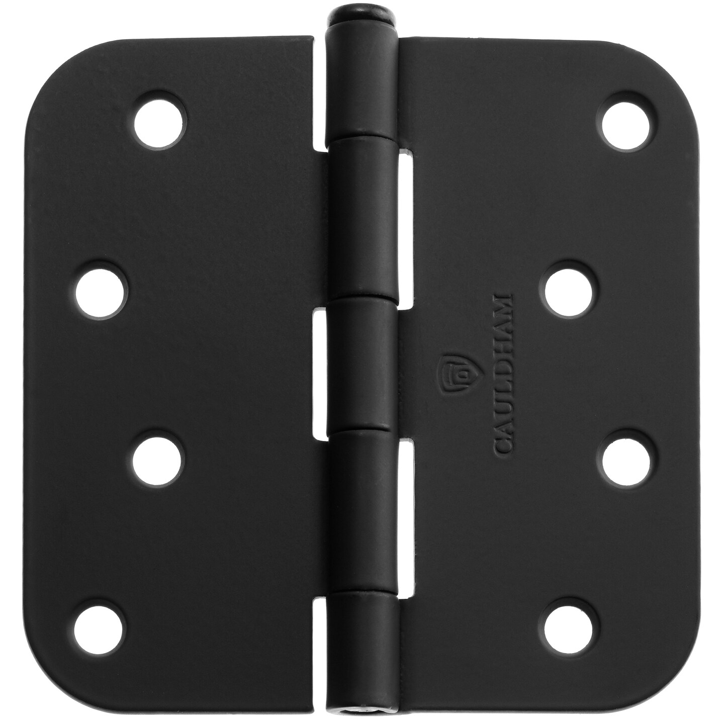 Cauldham Heavy-Duty 4" Interior Door Hinges with 5/8" Radius Corners - Black