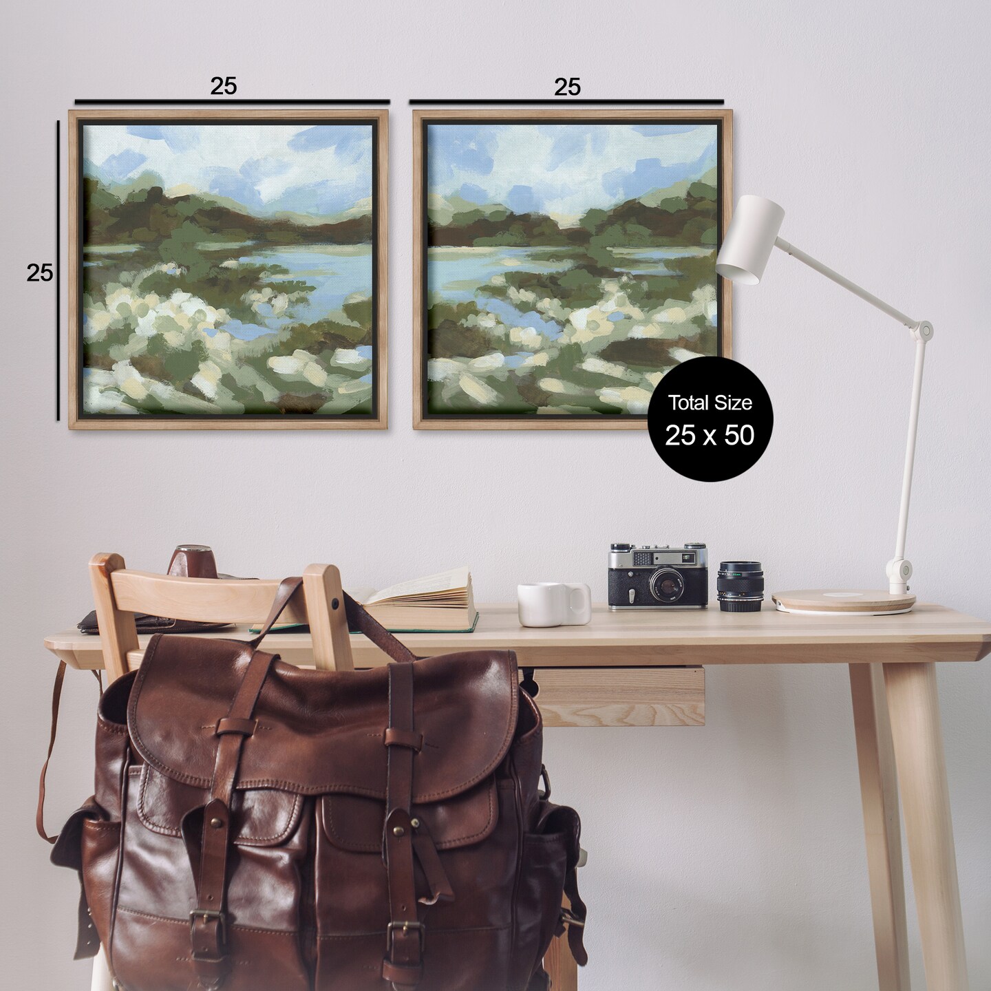 Stupell Industries Vivid Impressionist Landscape 2pc Floater Framed Canvas Wall Art Set Design by June Erica Vess