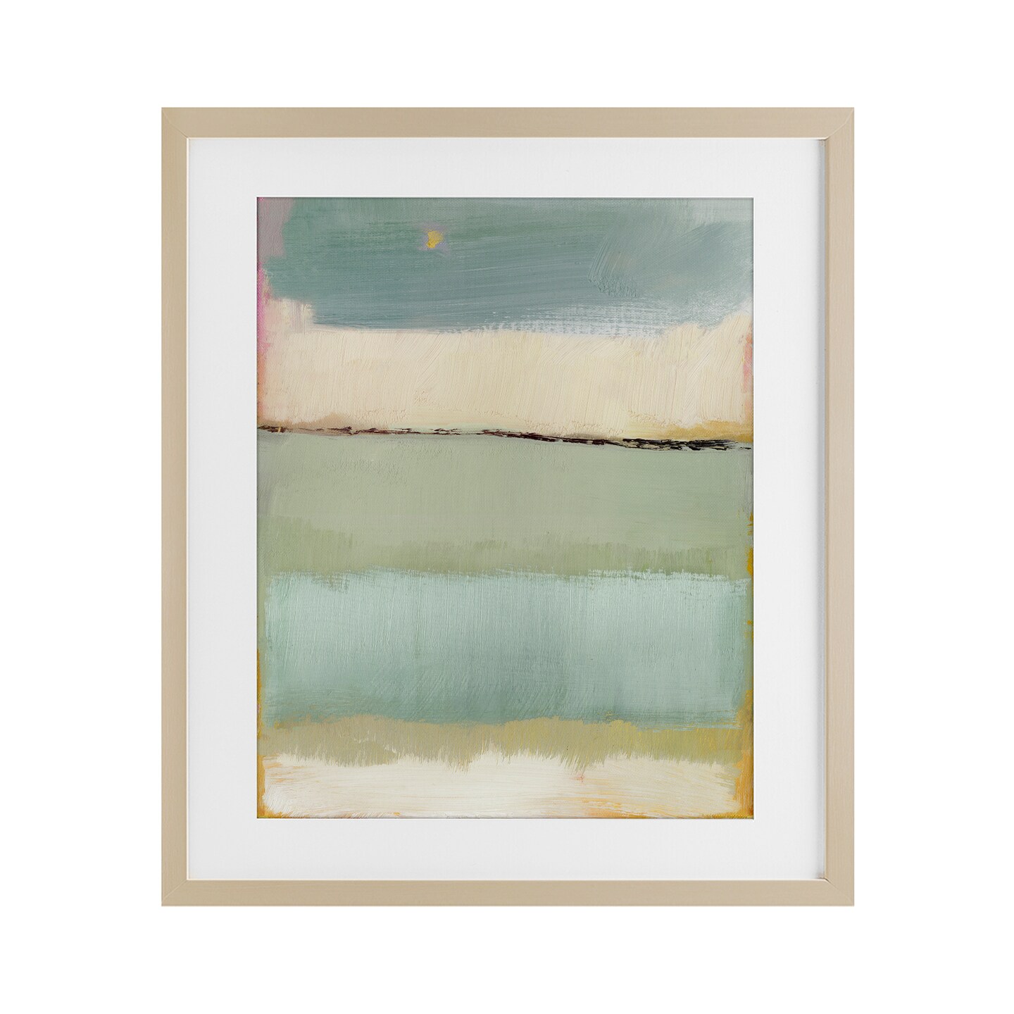 Stupell Industries Abstract Aqua Gradients Framed Print Under Glass, design by Caroline Gold