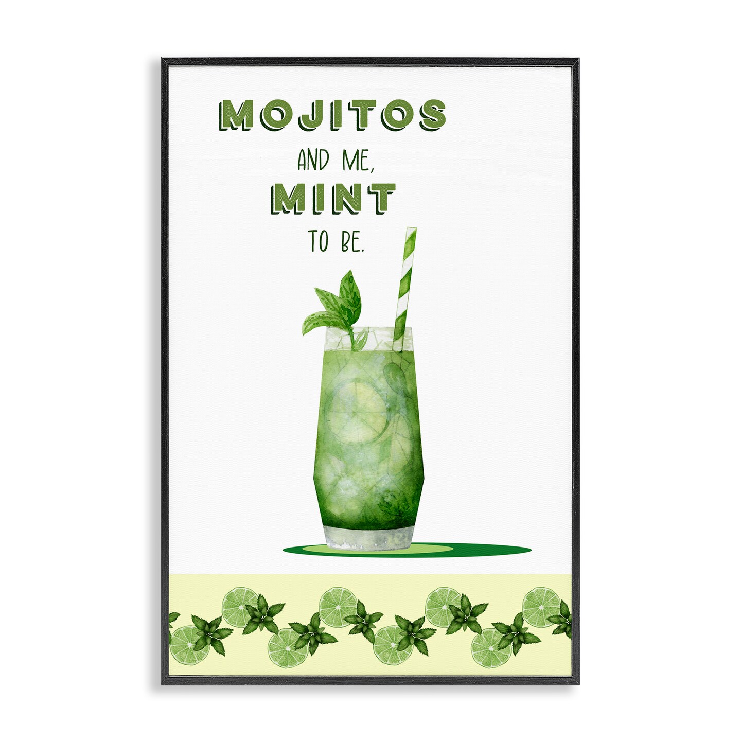 Stupell Industries Mojito & Me Mint To Be Framed Giclee, design by Brett Blumenthal