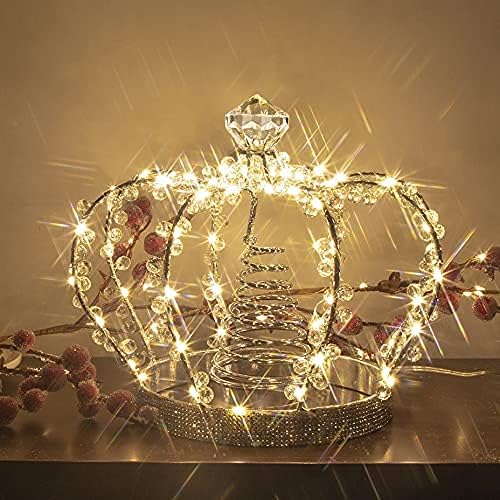 9.5*7.75 inch Christmas Jeweled Crown Tree Topper(Crown)