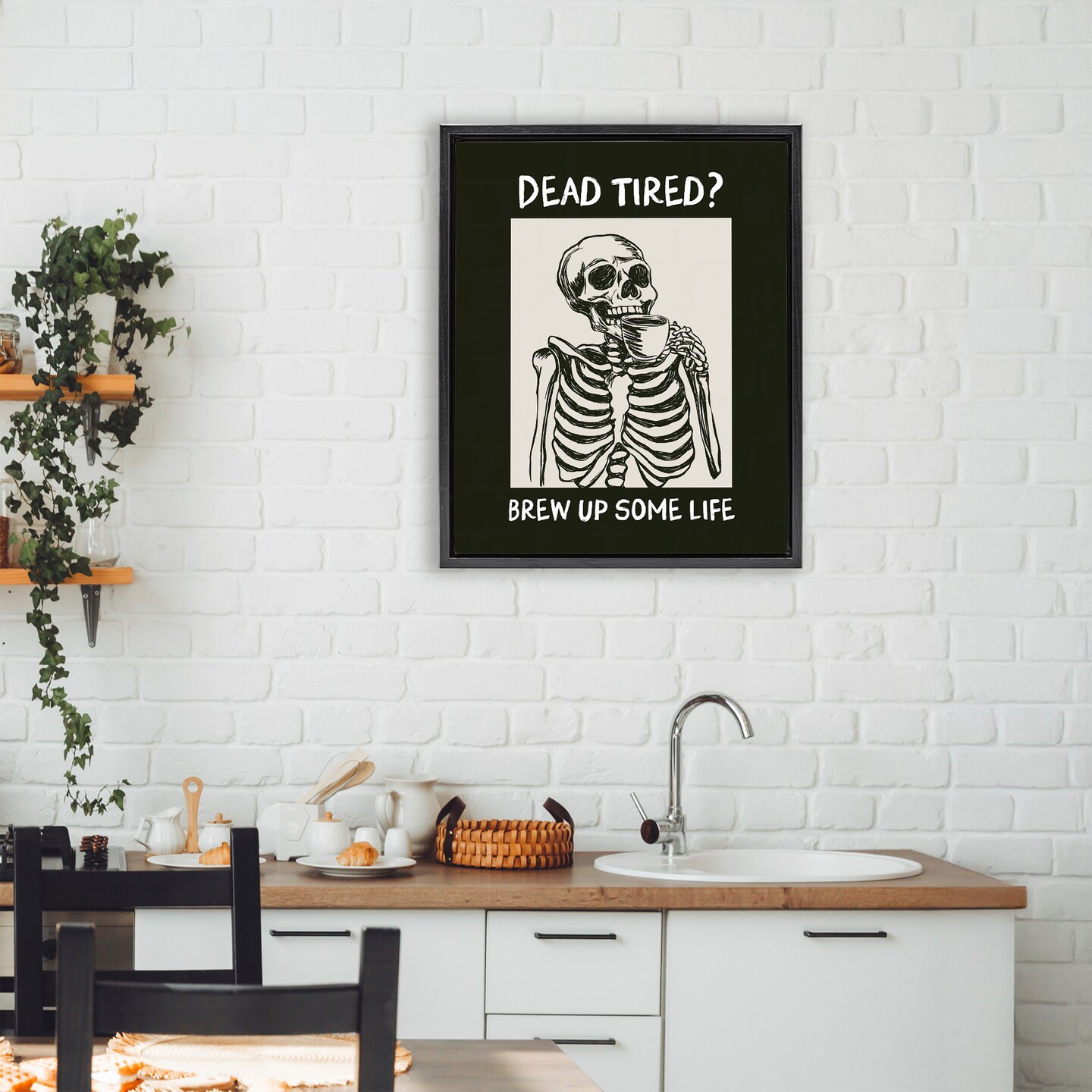 Stupell Industries Brew Up Life Coffee Floating Frame, design by JJ Design House LLC