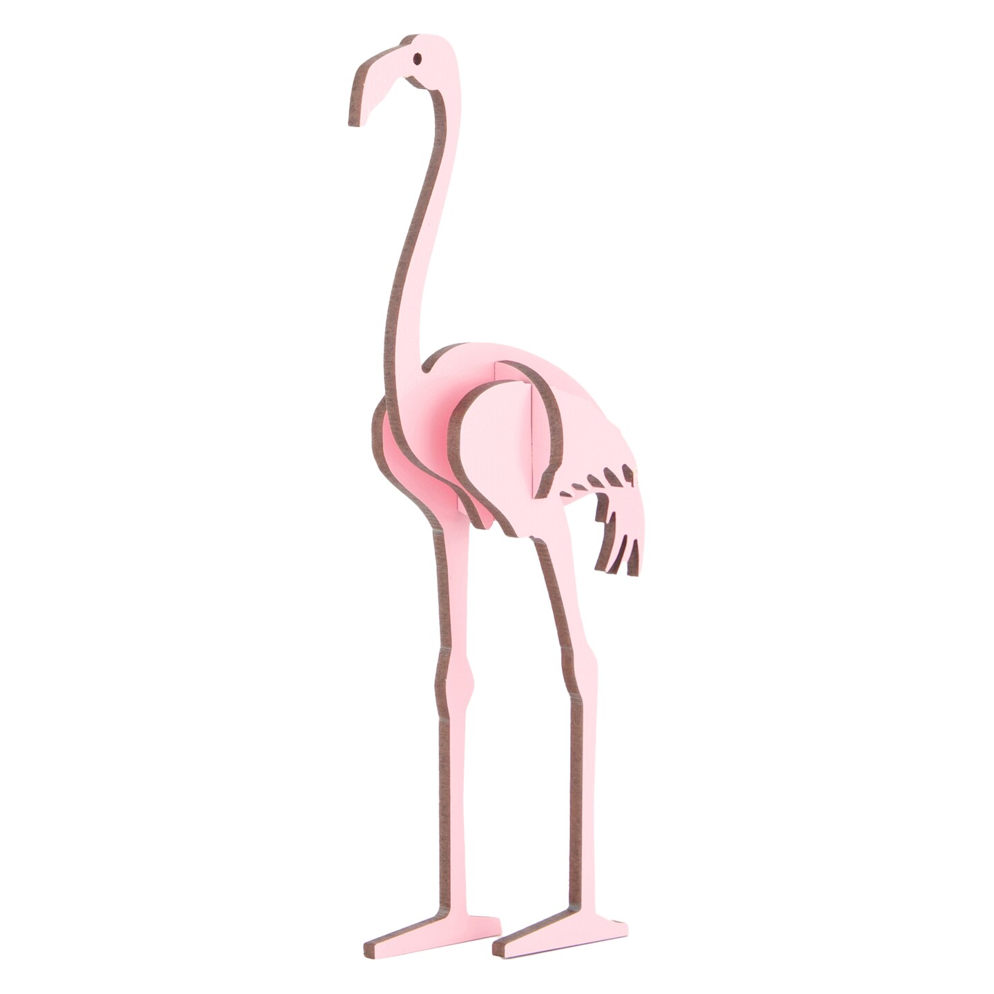 Little &#x26; Wood: Woodlet: Small - Flamingo - Pink, 3D Wooden Kit-Set, Bird Puzzle, Easy Assembly Model, Pop Build Fun, Sustainably Sourced Wood, Ages 6+