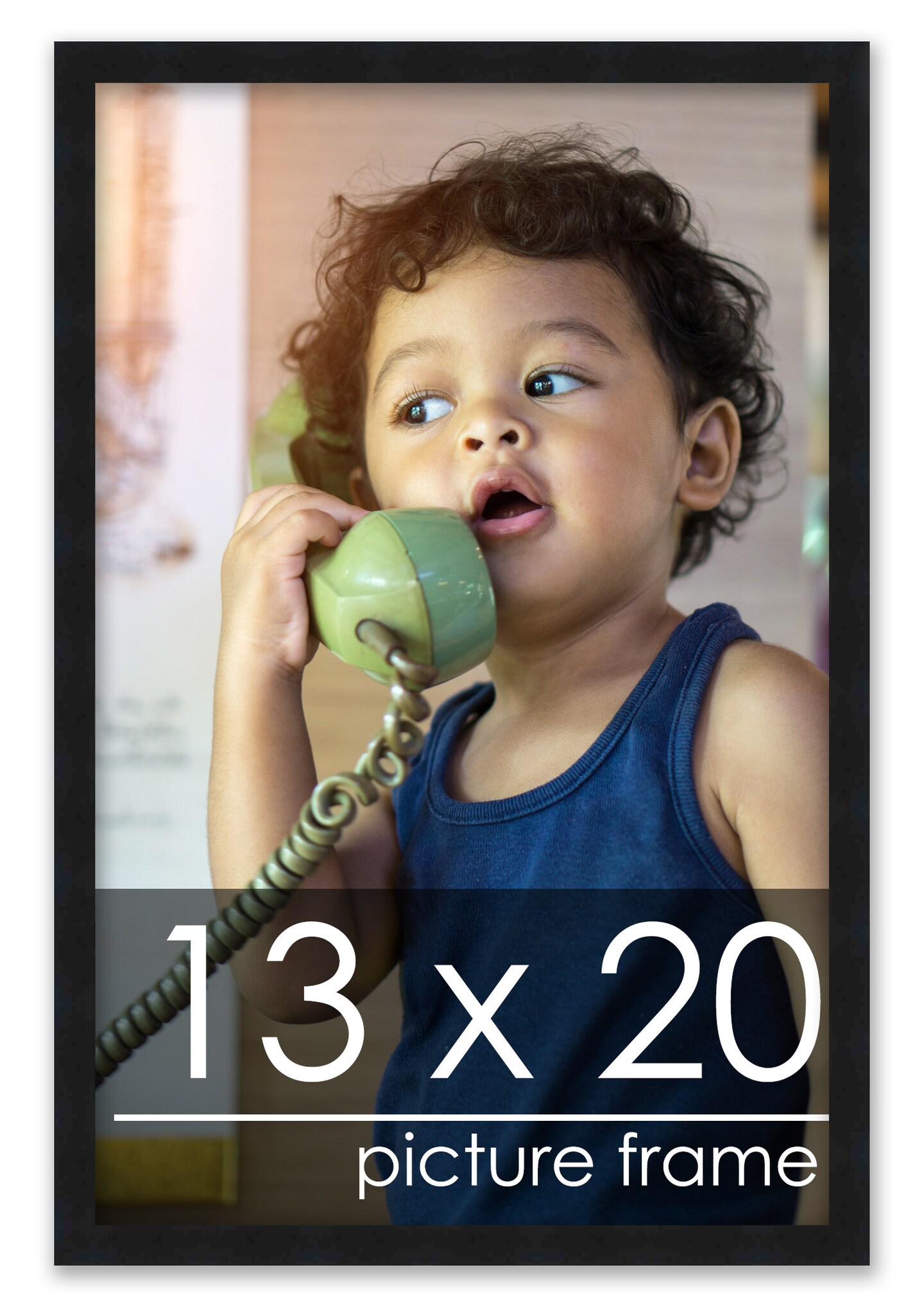 Classic Modern Black Picture Frame - UV Acrylic, Foam Board Backing, Hanging Hardware